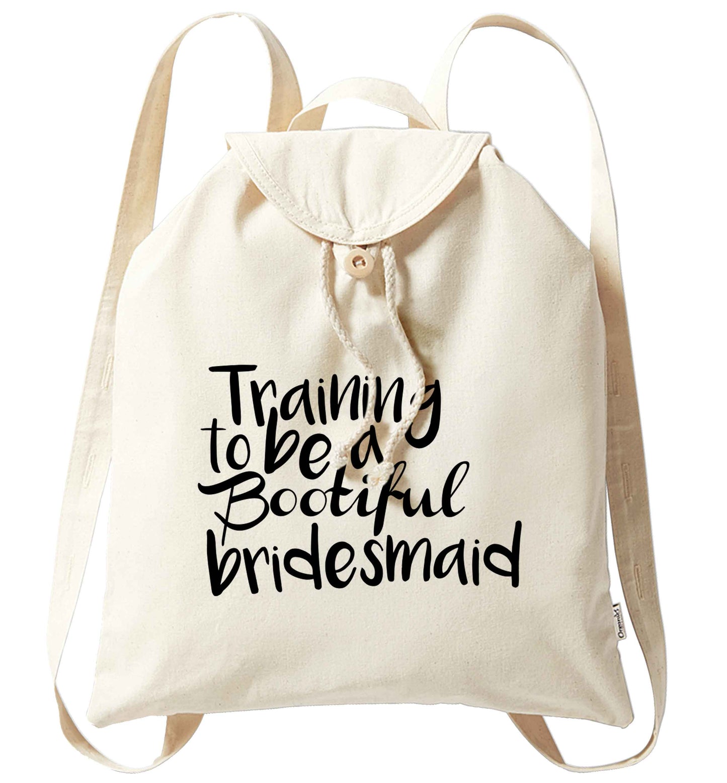 Get motivated and get fit for your big day! Our workout quotes and designs will get you ready to sweat! Perfect for any bride, groom or bridesmaid to be!  organic cotton backpack tote with wooden buttons in natural
