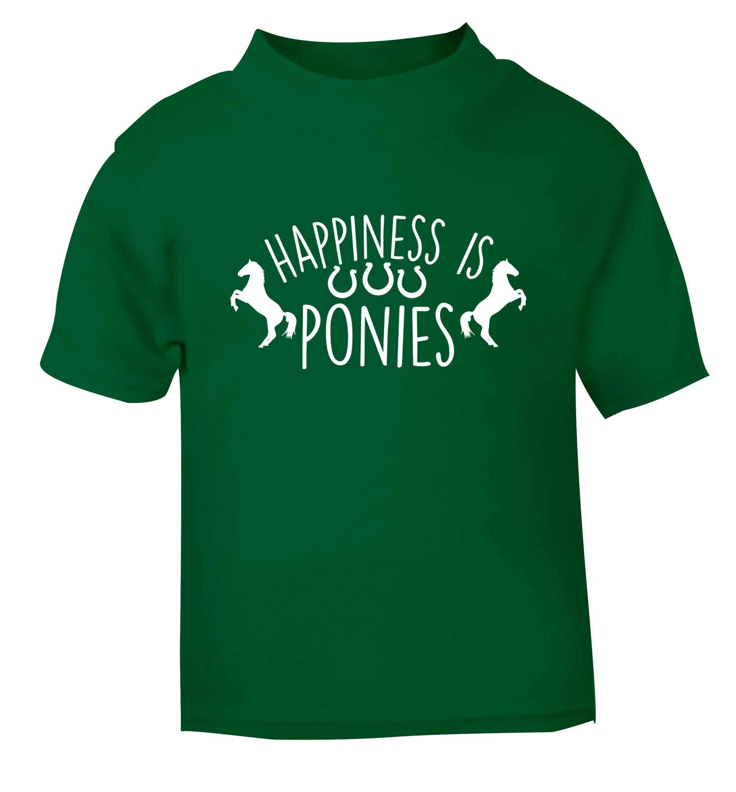 Happiness is ponies green baby toddler Tshirt 2 Years