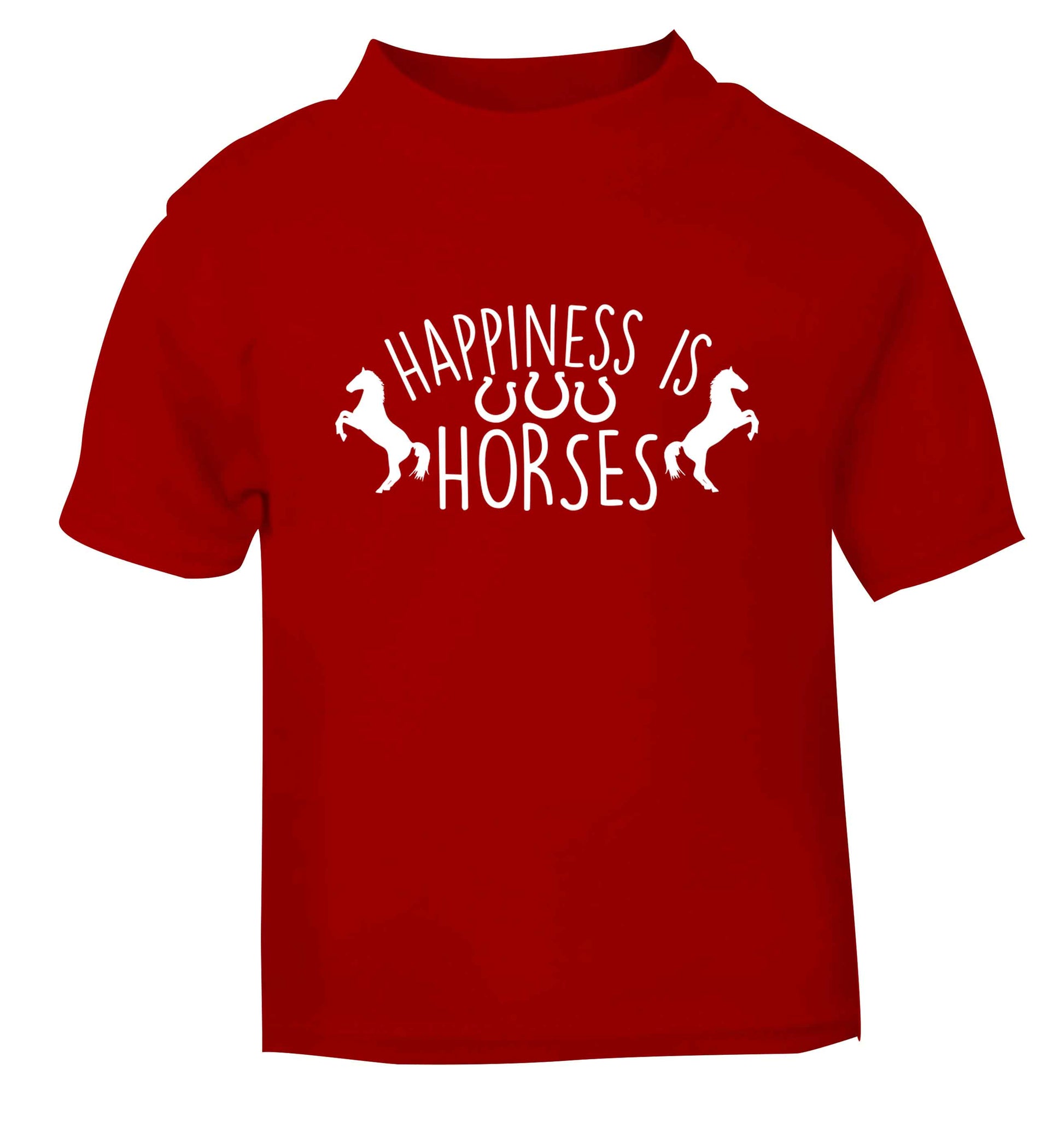 Happiness is horses red baby toddler Tshirt 2 Years