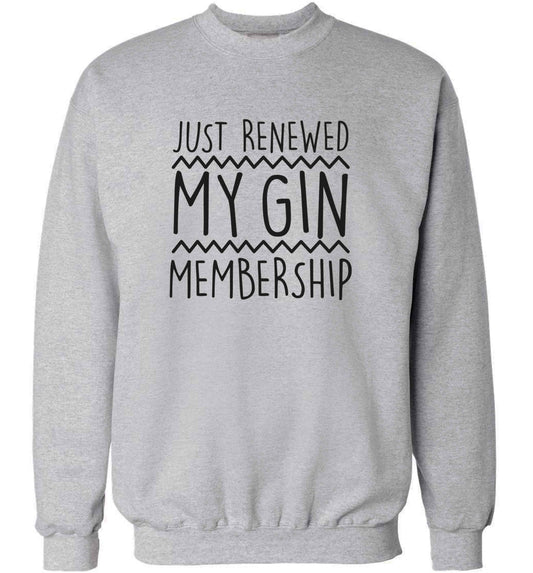 Just renewed my gin membership adult's unisex grey sweater 2XL