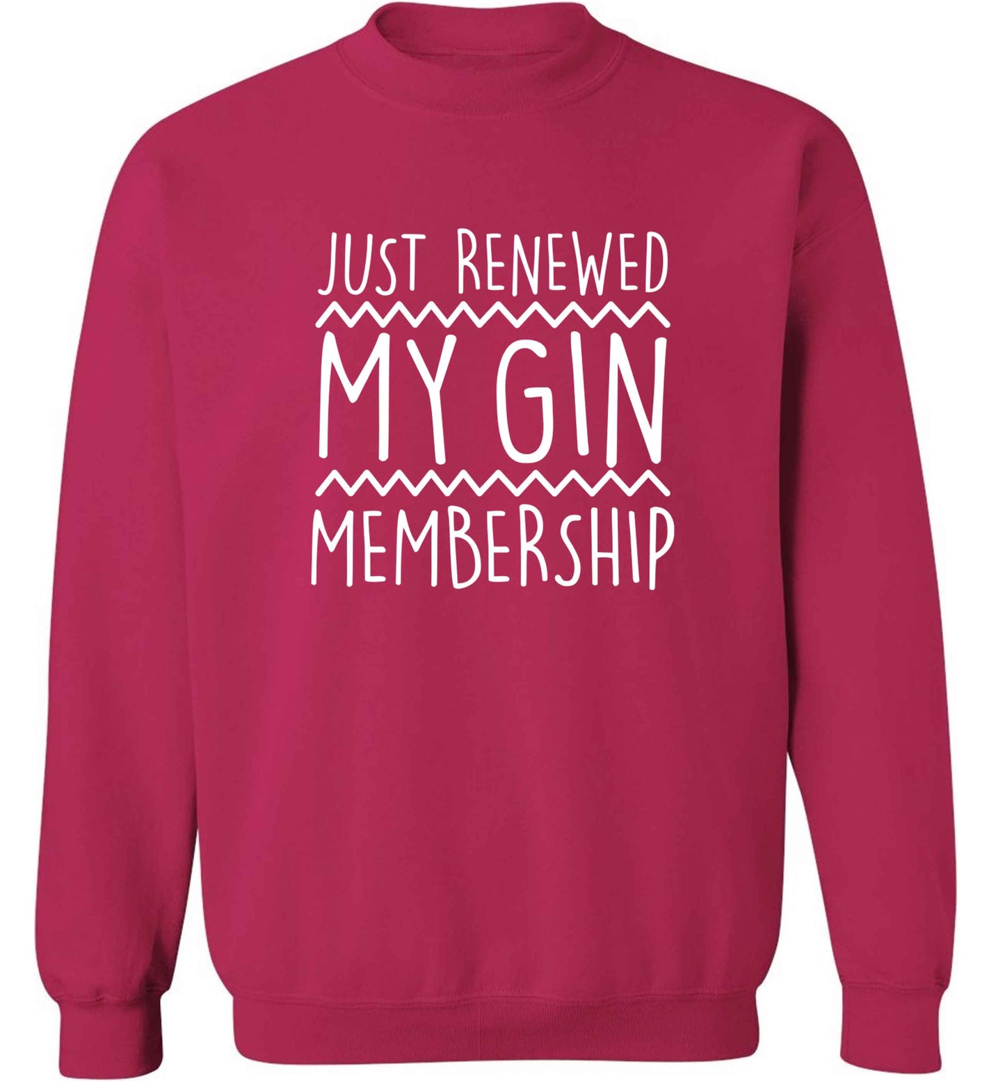 Just renewed my gin membership adult's unisex pink sweater 2XL