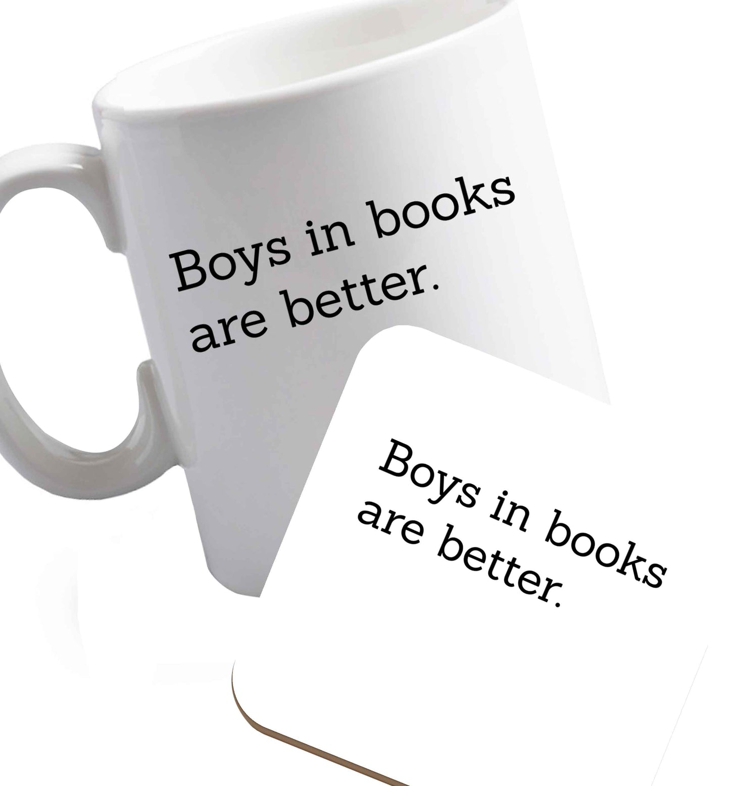 10 oz Favourite Type Pan Pancake ceramic mug and coaster set right handed