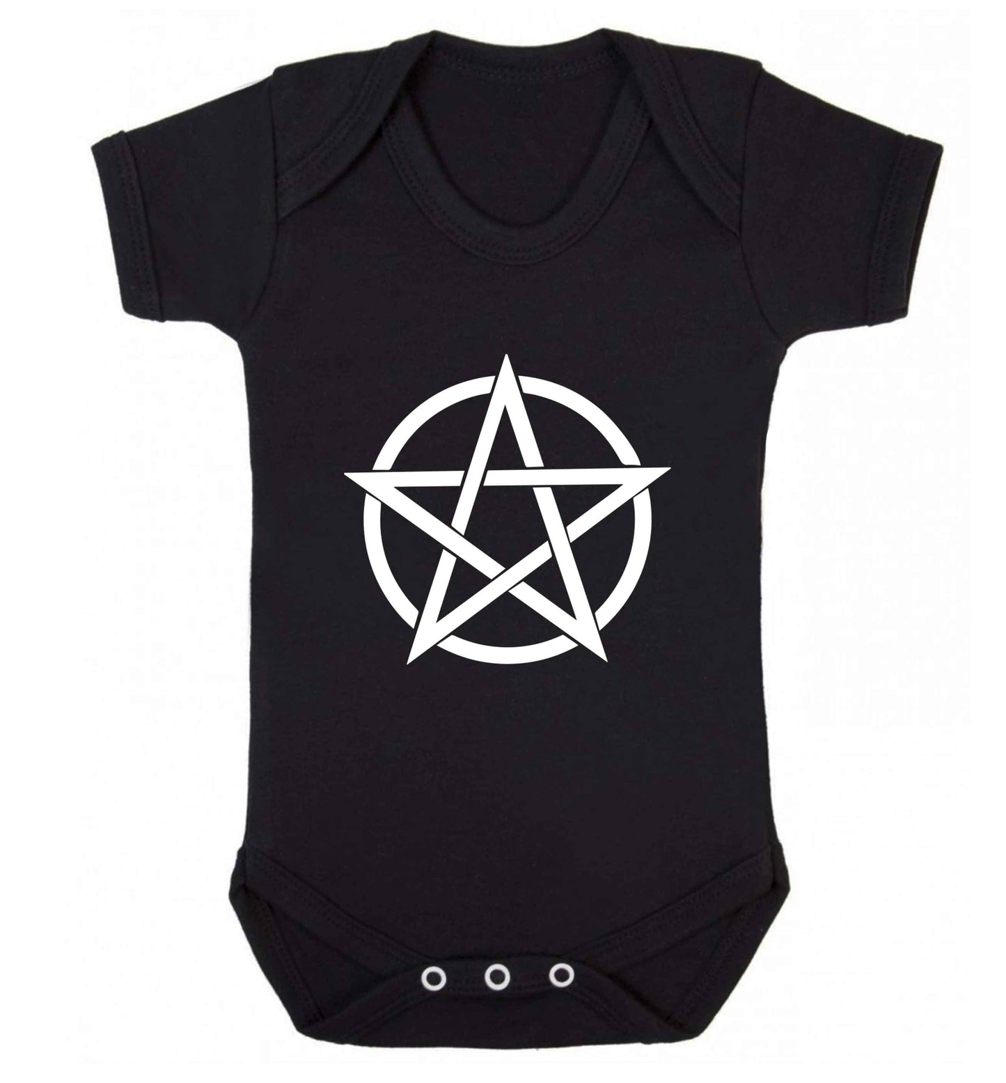 Pentagram symbol baby vest black 18-24 months