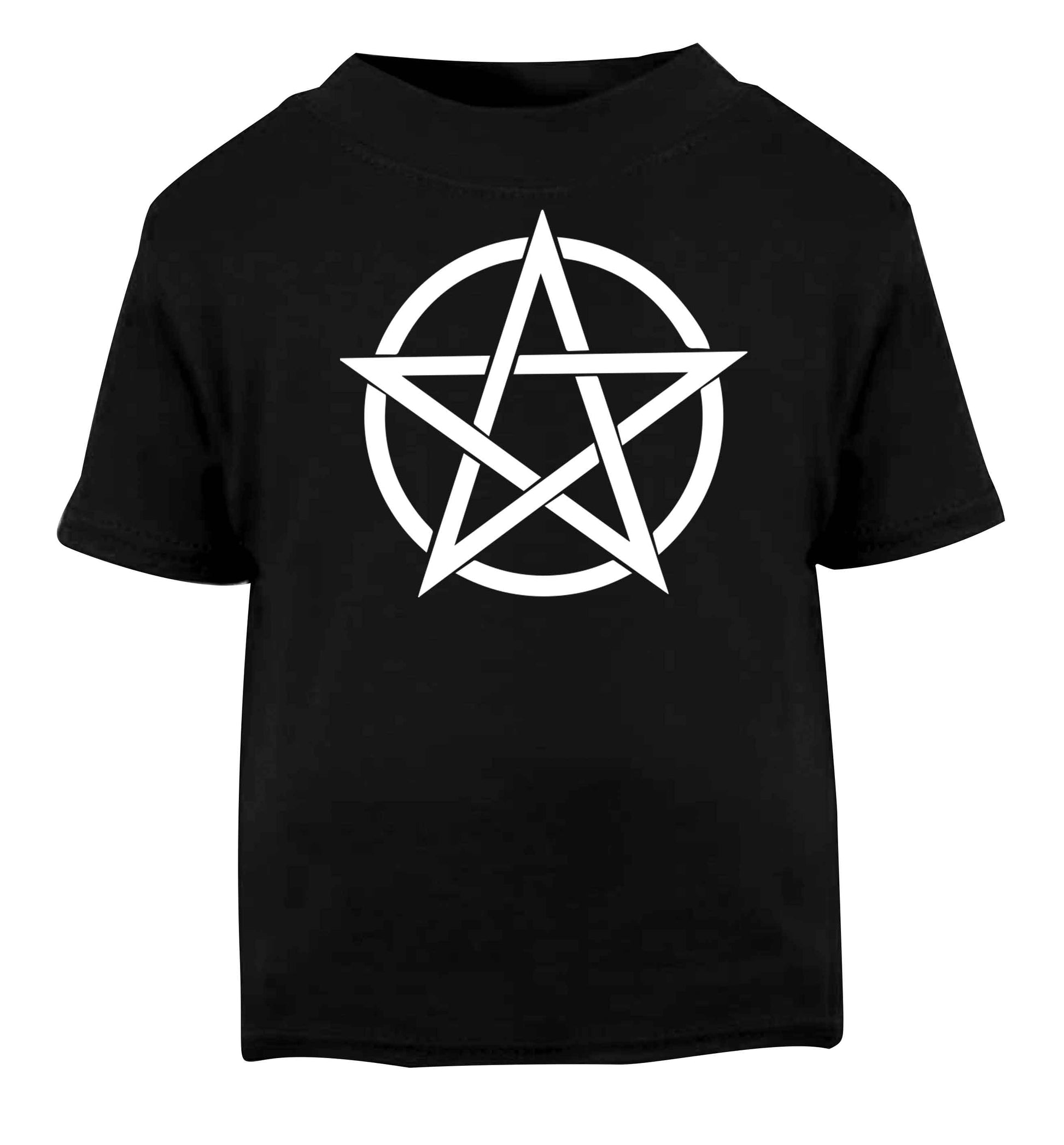Pentagram symbol Black baby toddler Tshirt 2 years