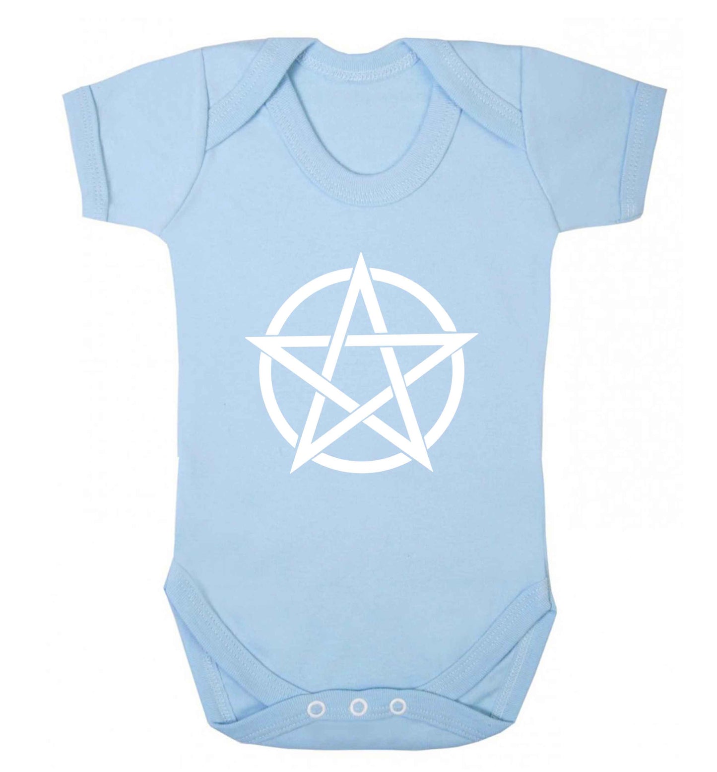 Pentagram symbol baby vest pale blue 18-24 months