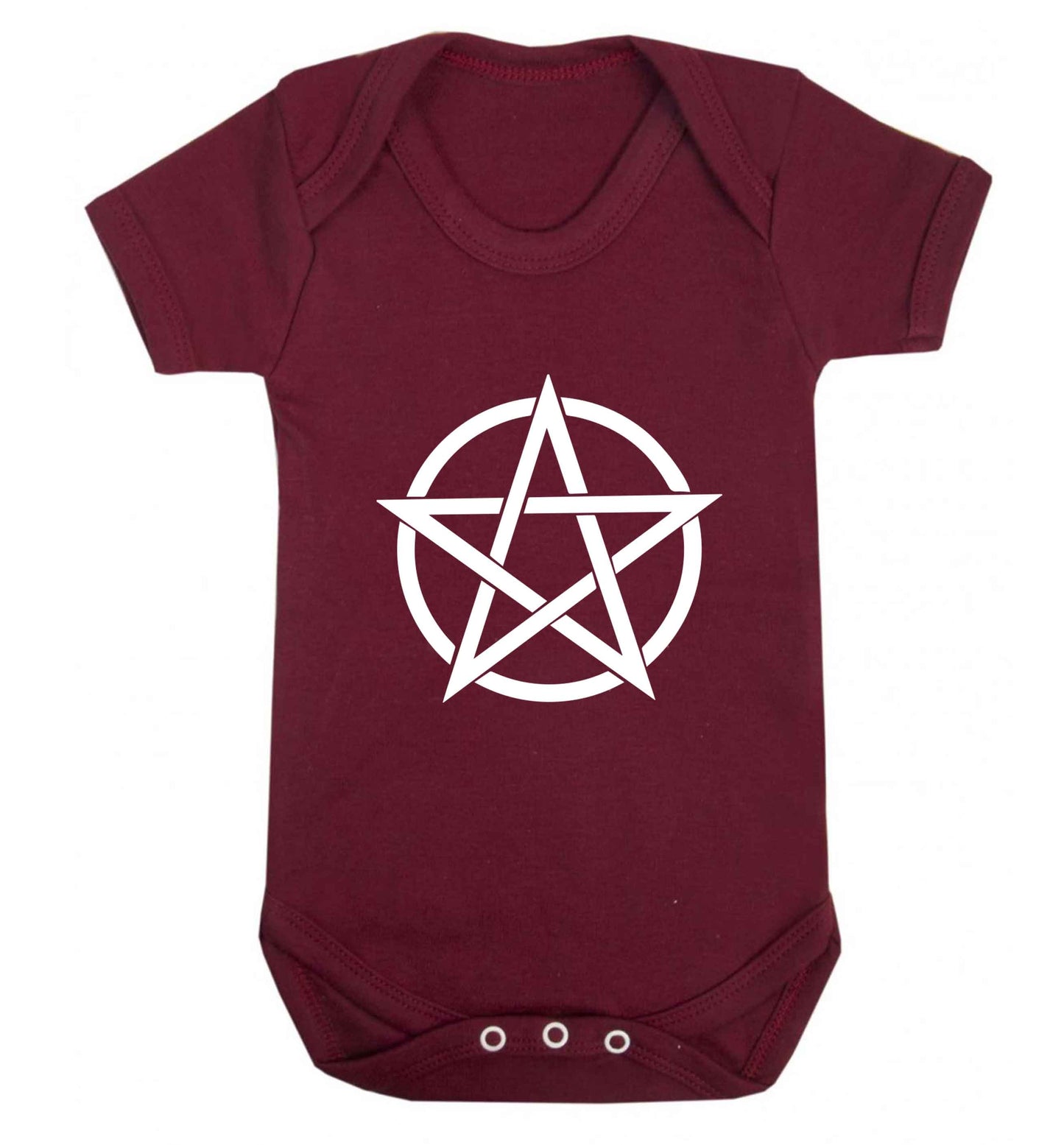 Pentagram symbol baby vest maroon 18-24 months