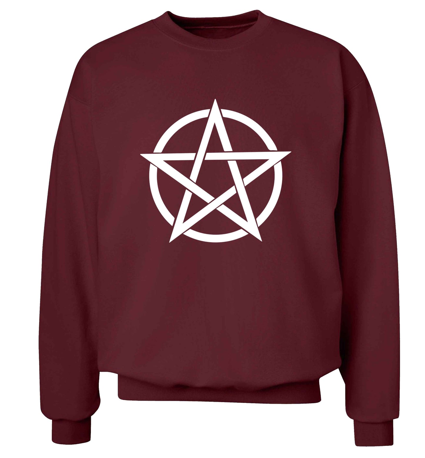 Pentagram symbol adult's unisex maroon sweater 2XL