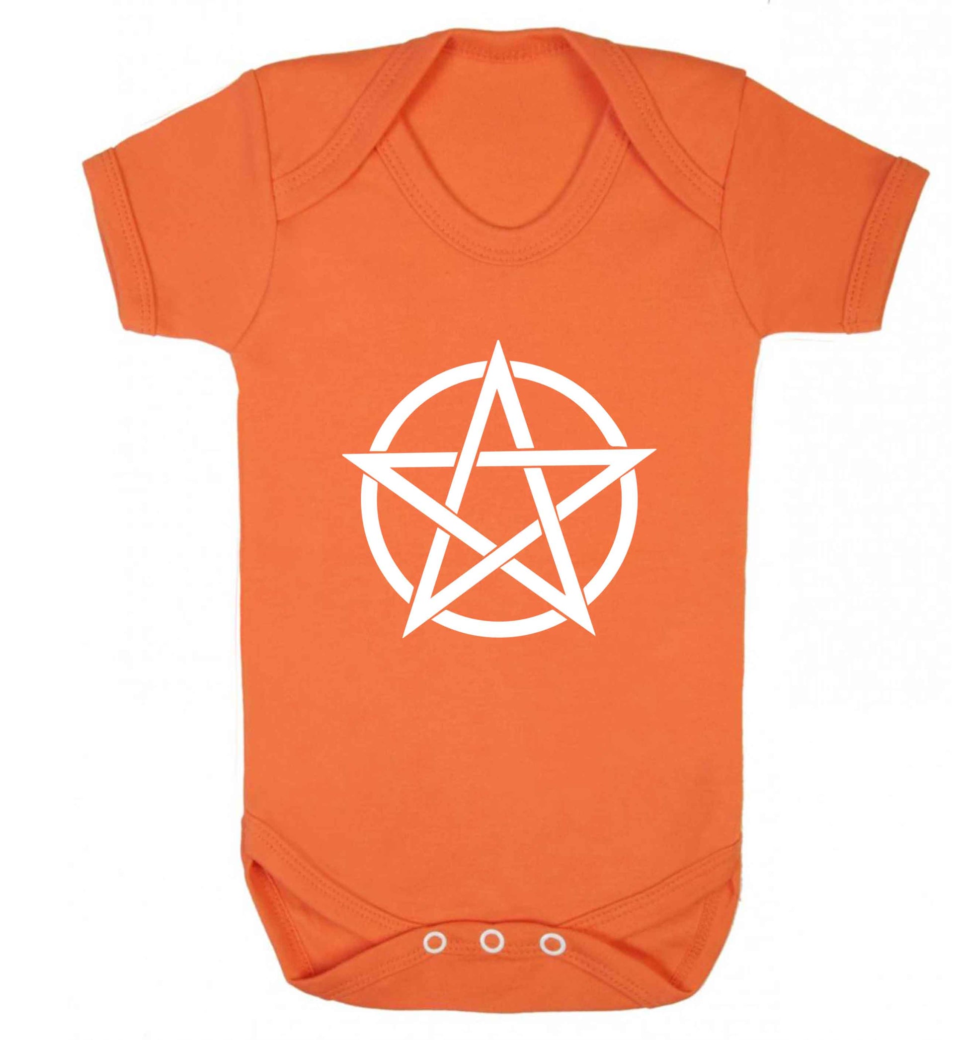 Pentagram symbol baby vest orange 18-24 months