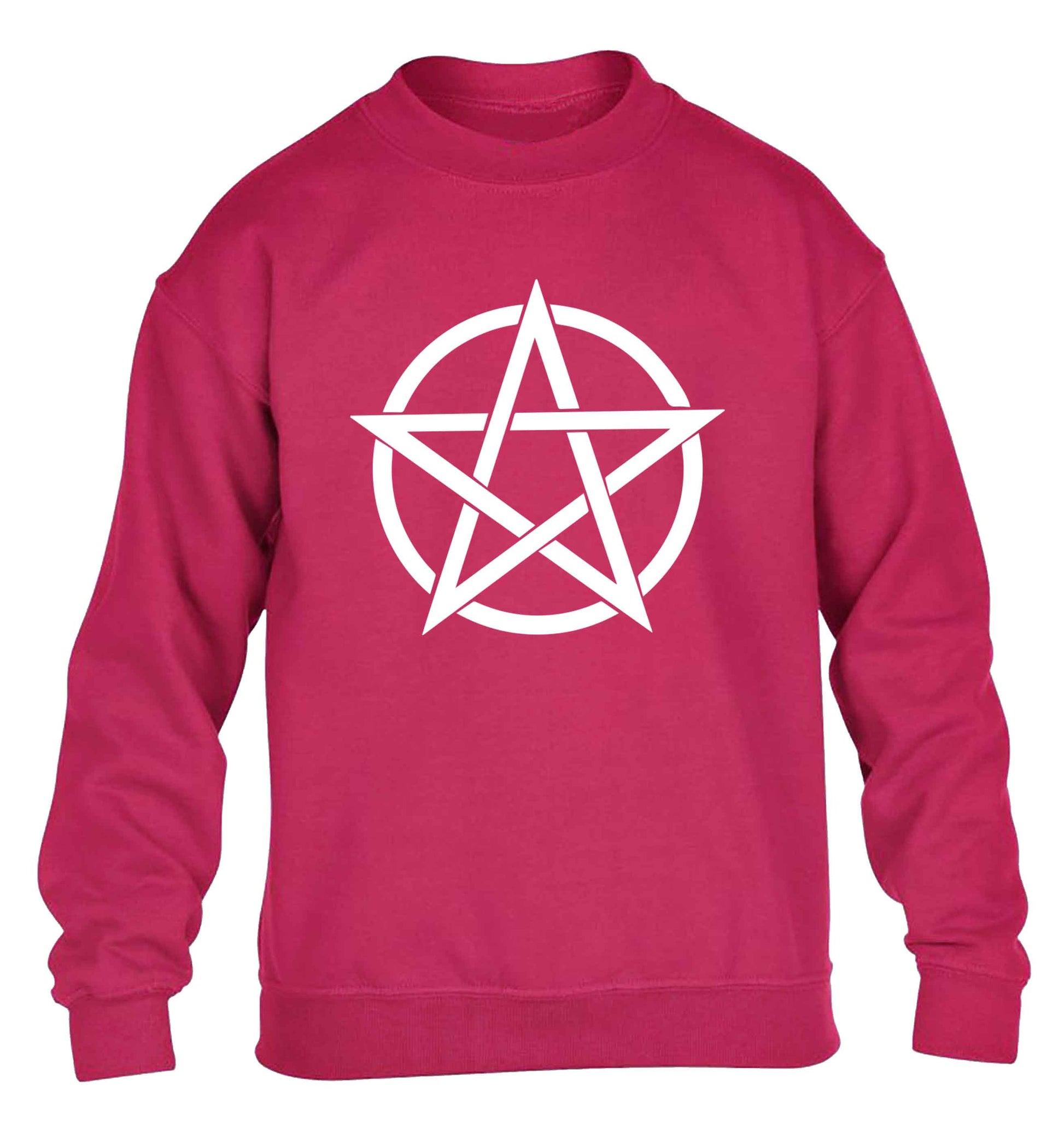 Pentagram symbol children's pink sweater 12-13 Years