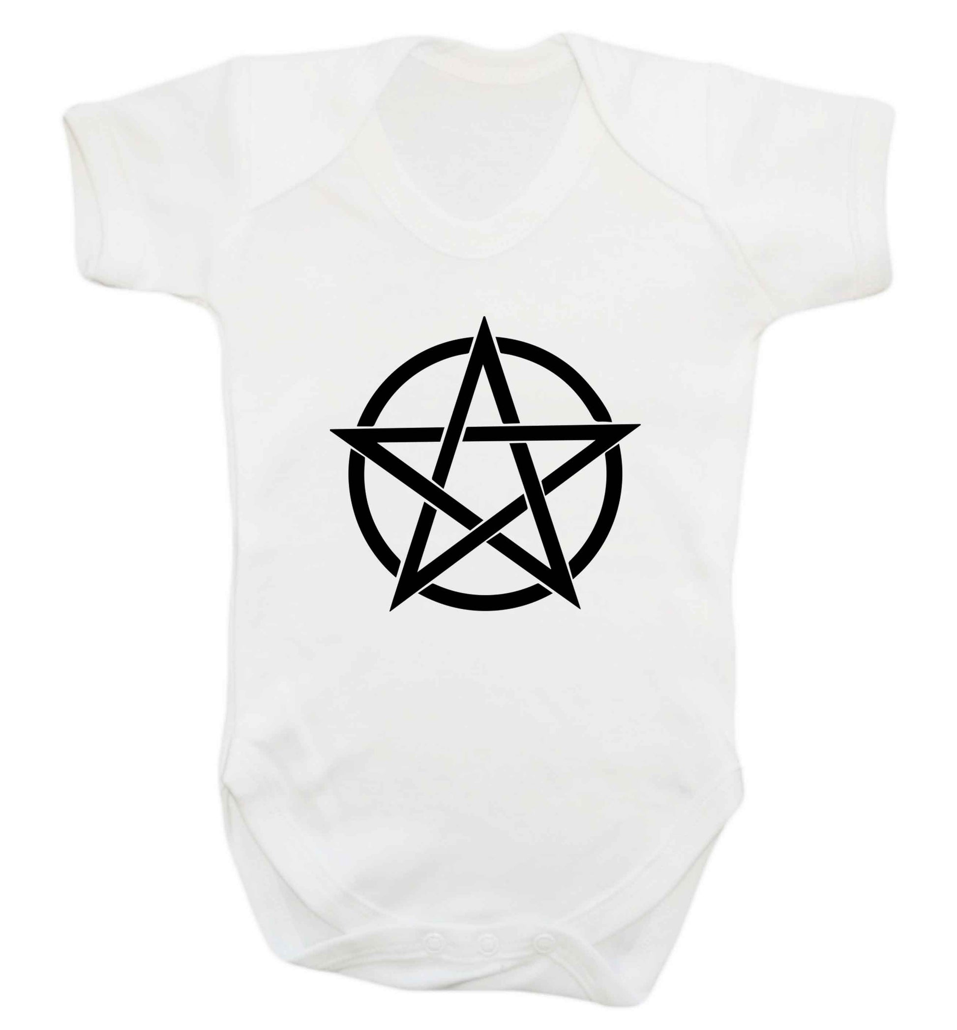 Pentagram symbol baby vest white 18-24 months