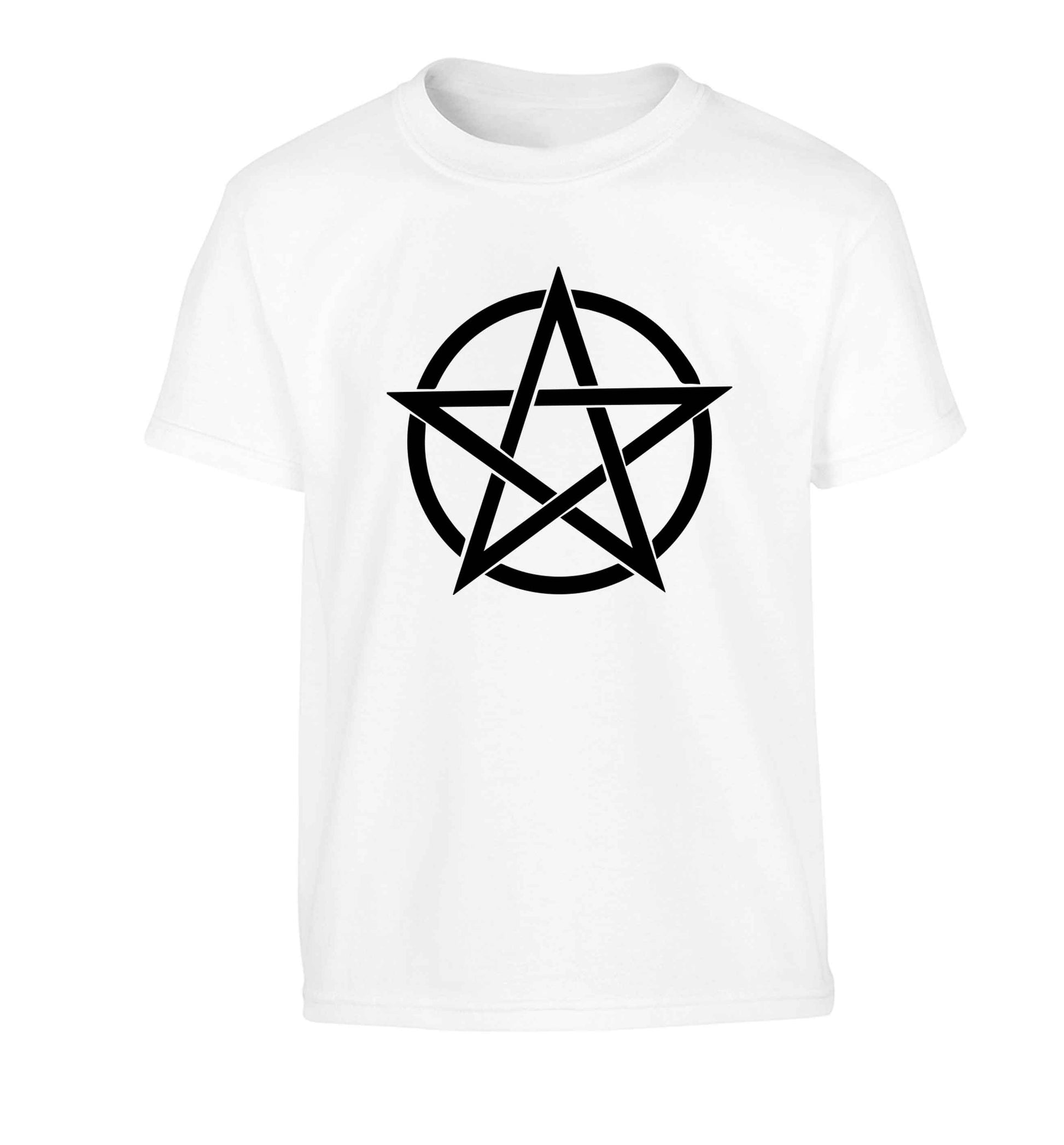 Pentagram symbol Children's white Tshirt 12-13 Years