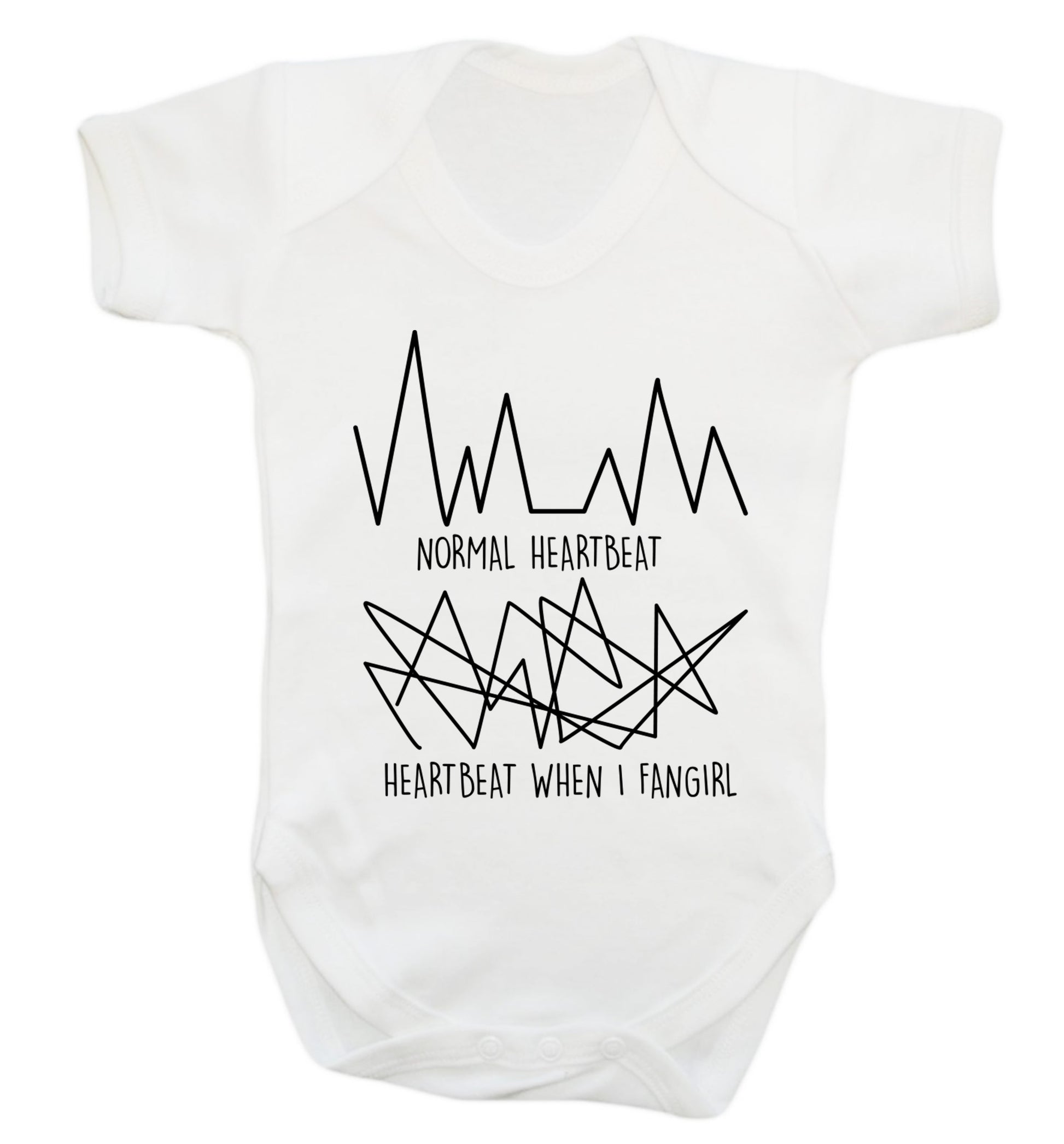 Normal heartbeat heartbeat when I fangirl Baby Vest white 18-24 months