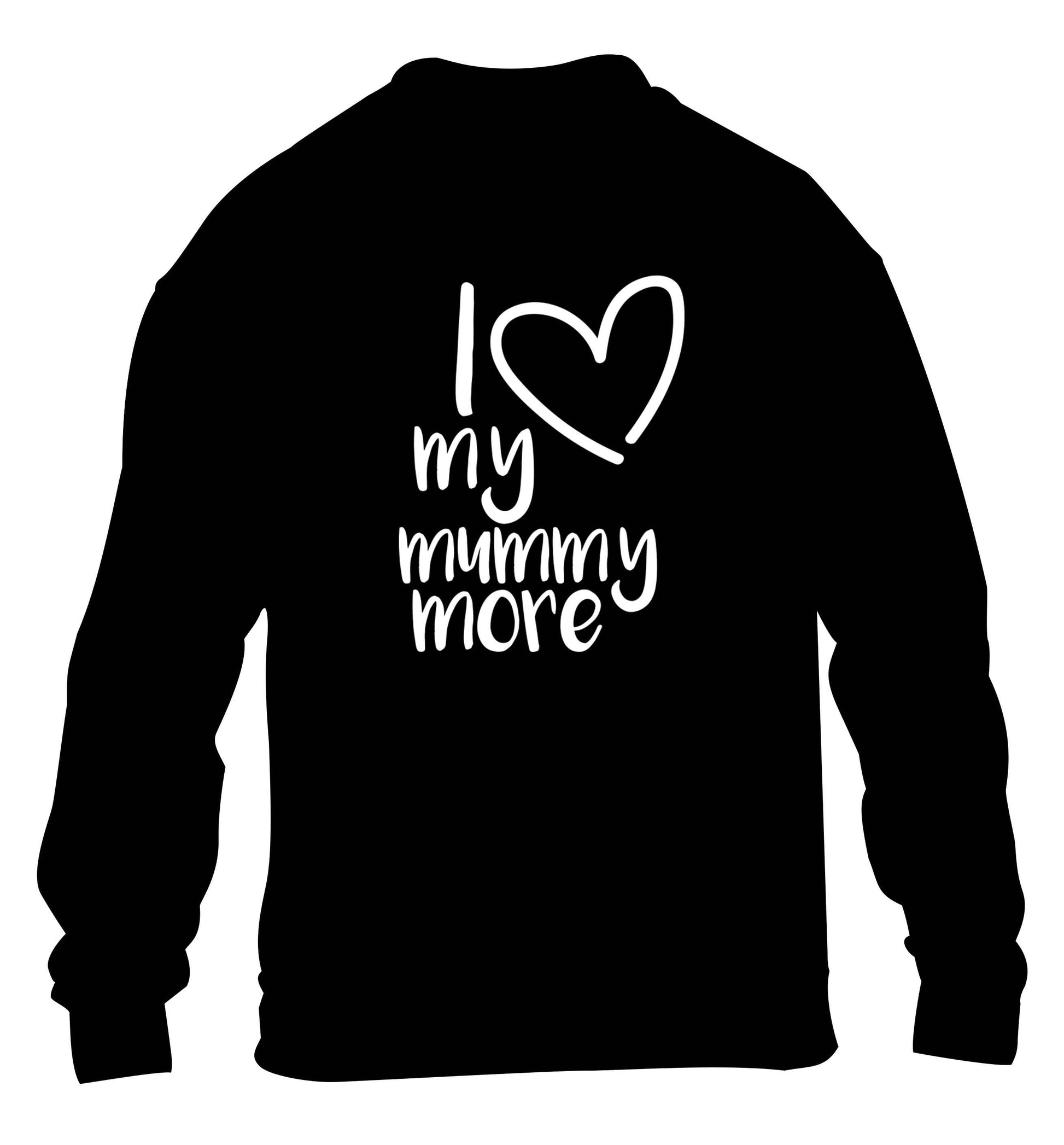 I love my mummy more children's black sweater 12-13 Years