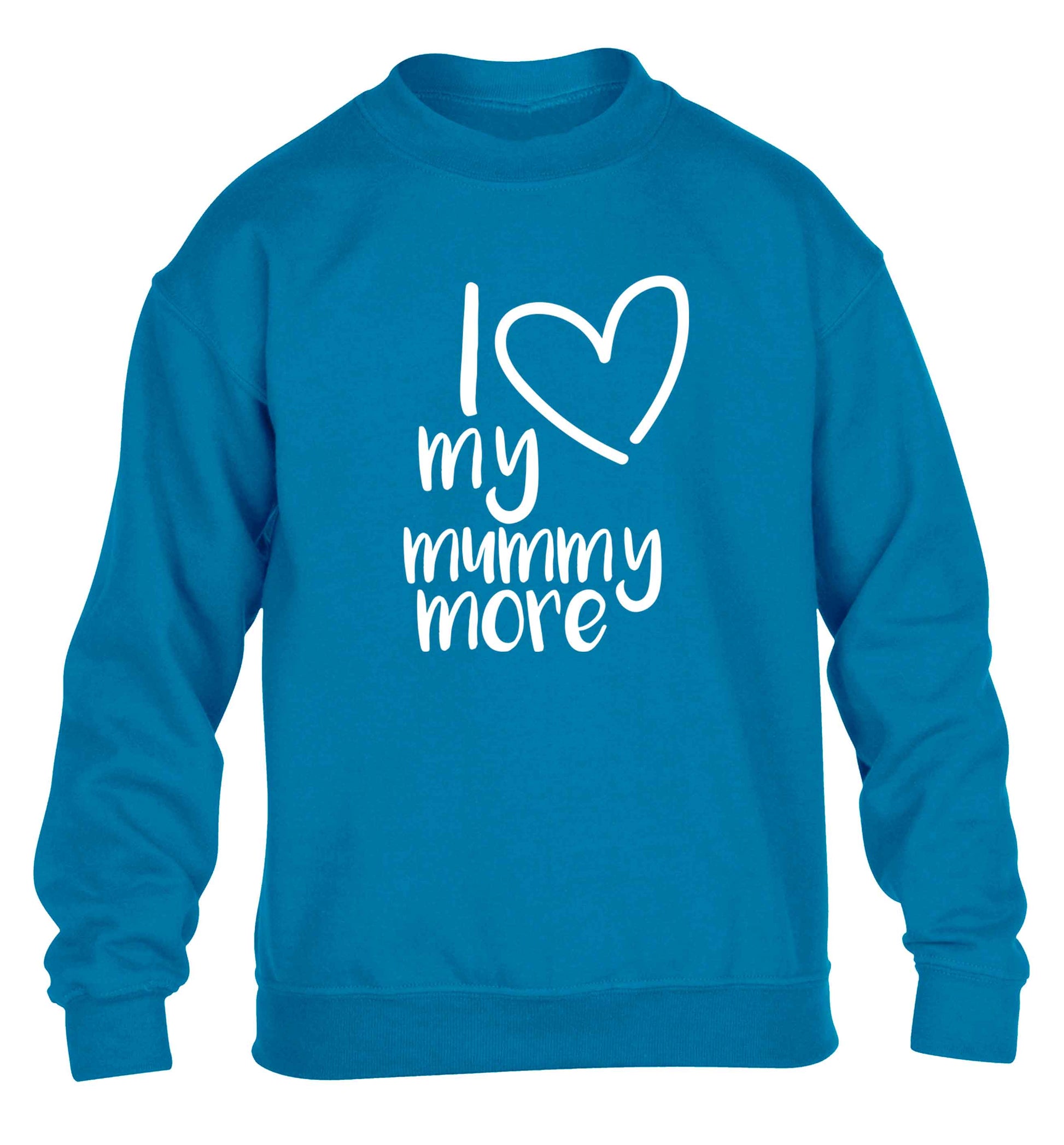 I love my mummy more children's blue sweater 12-13 Years