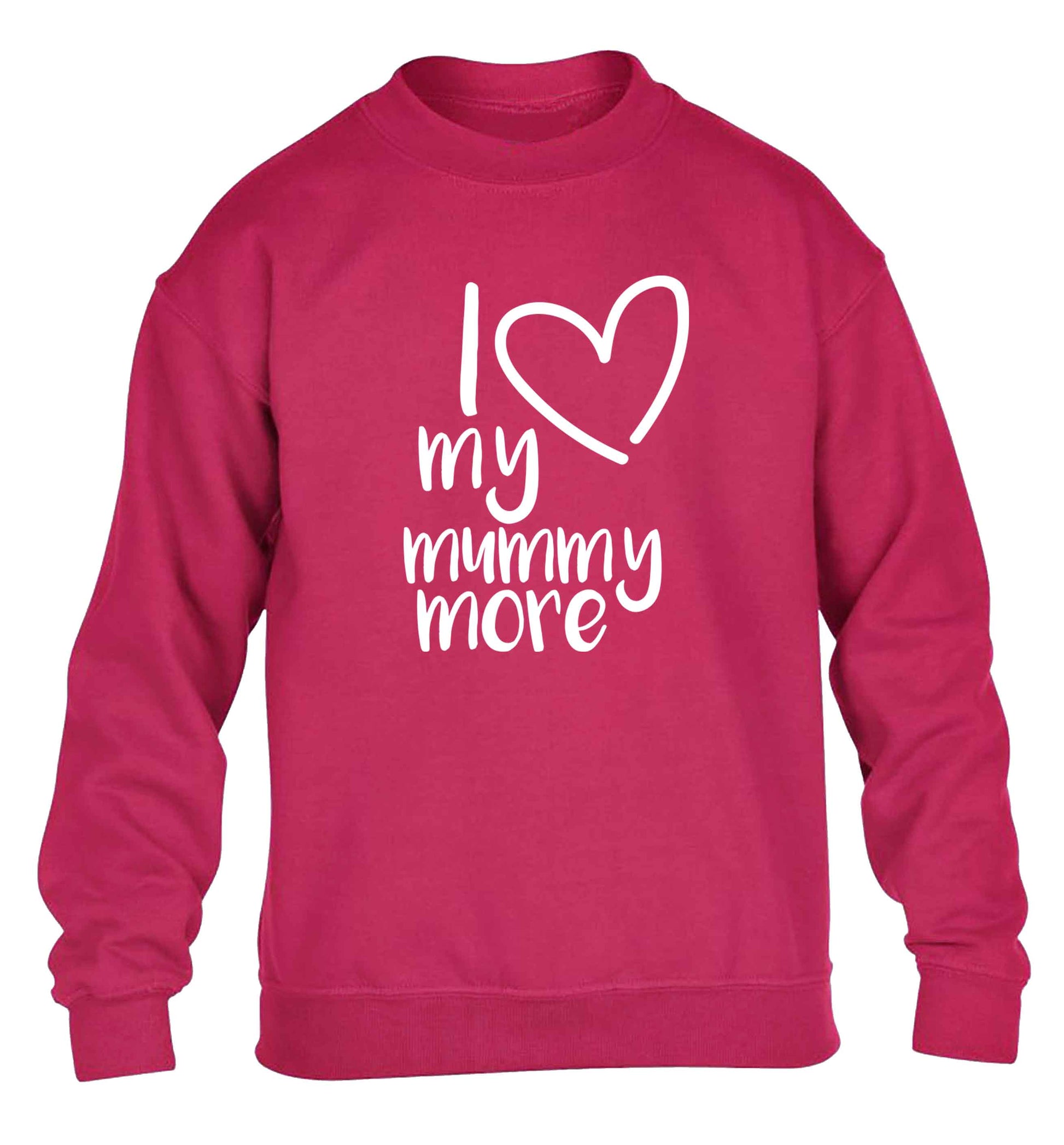 I love my mummy more children's pink sweater 12-13 Years
