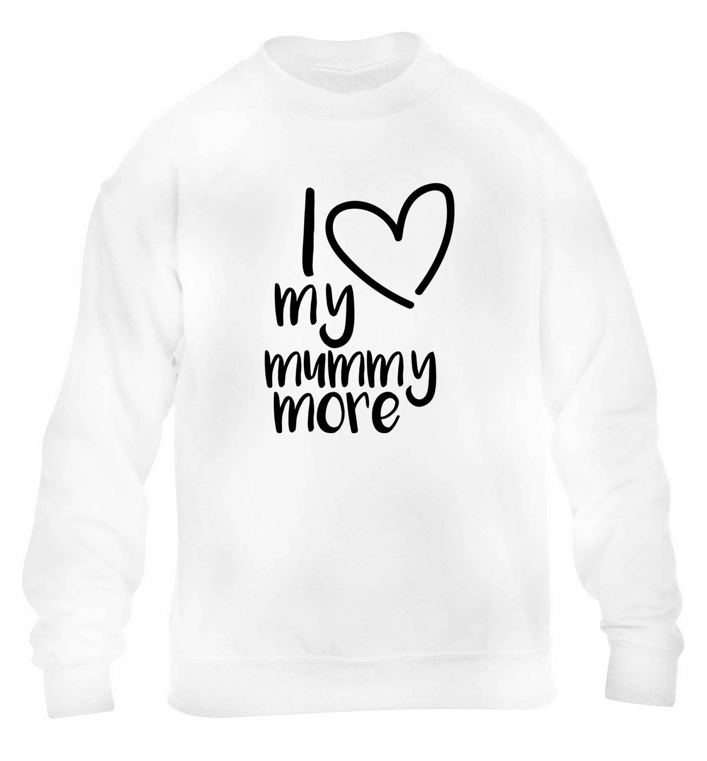 I love my mummy more children's white sweater 12-13 Years