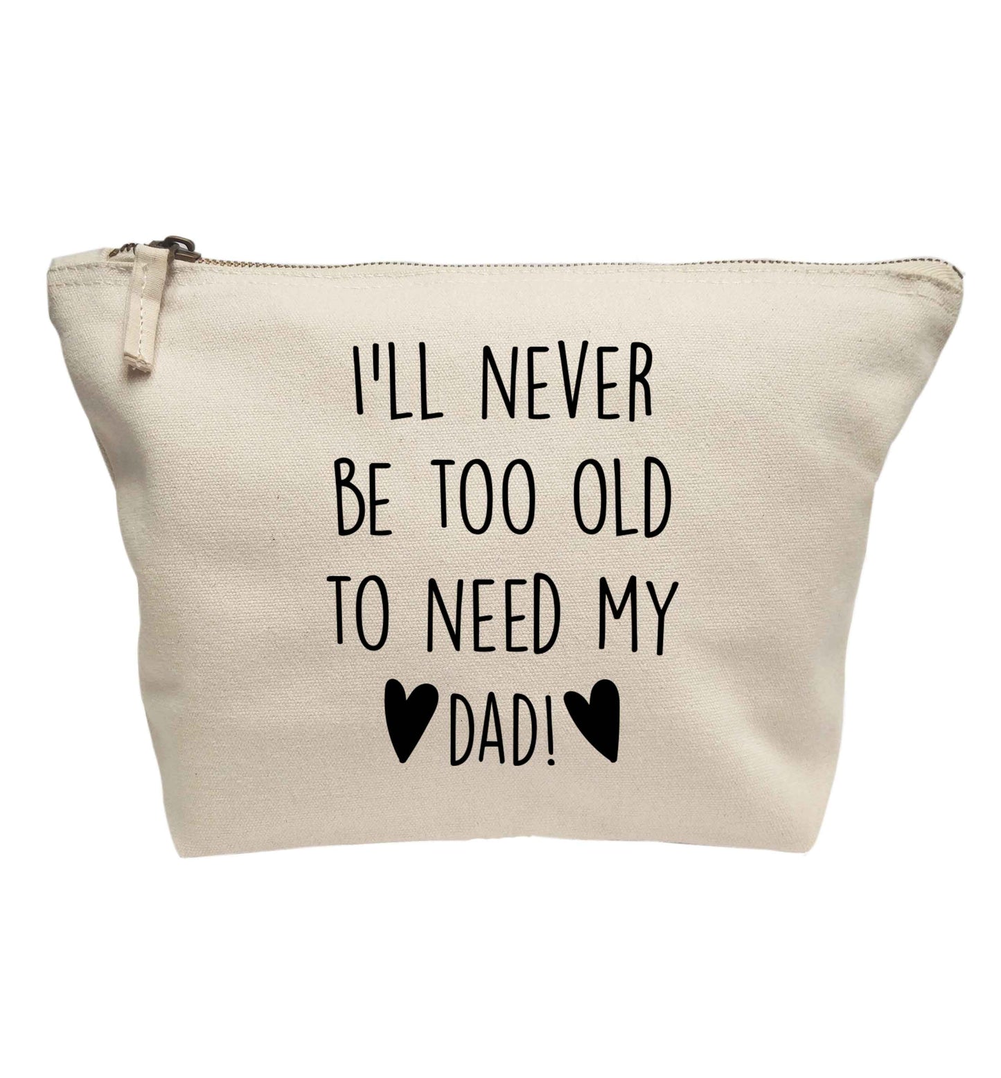I'll never be too old to need my dad | Makeup / wash bag