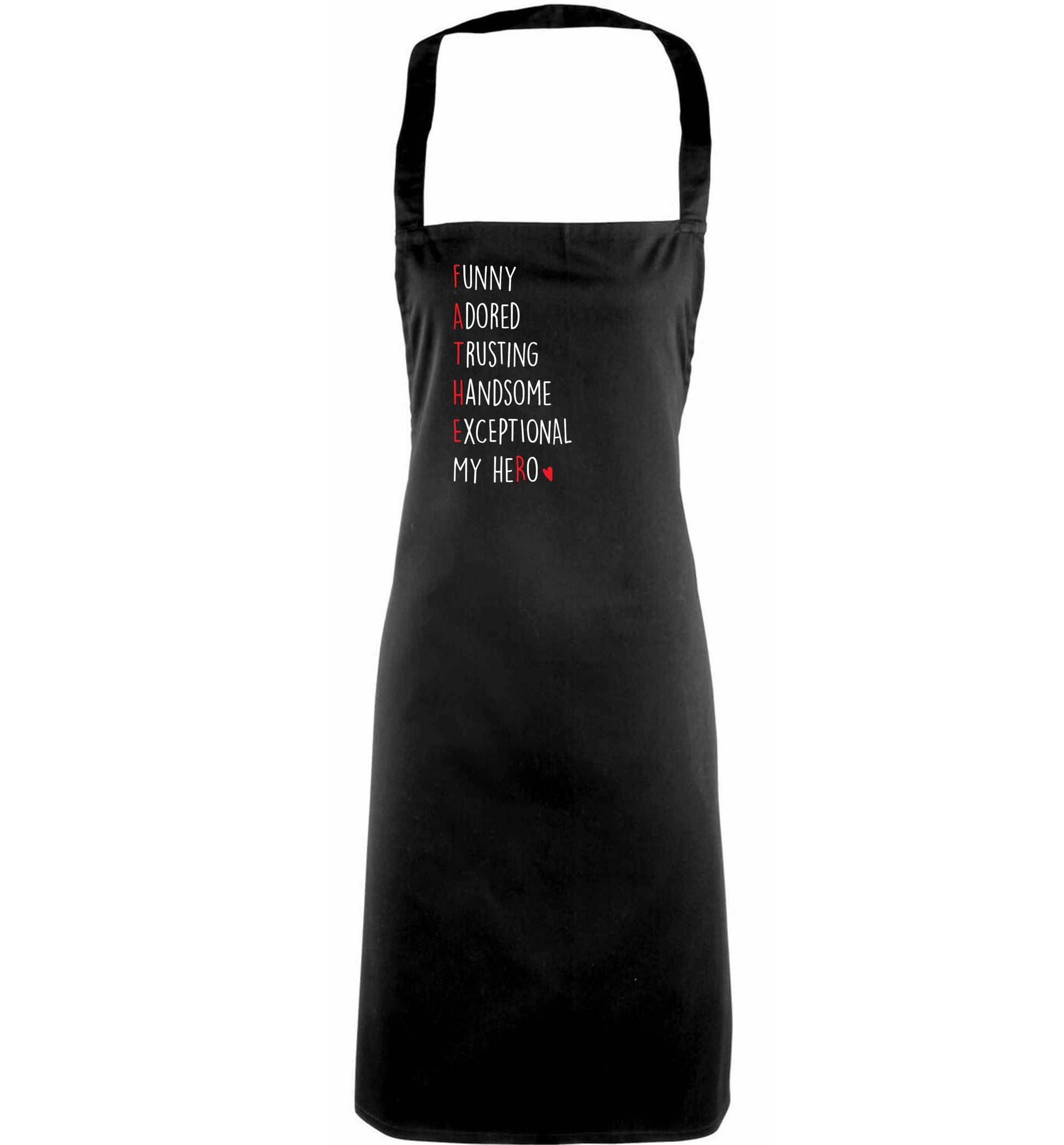 Father meaning hero acrostic poem adults black apron