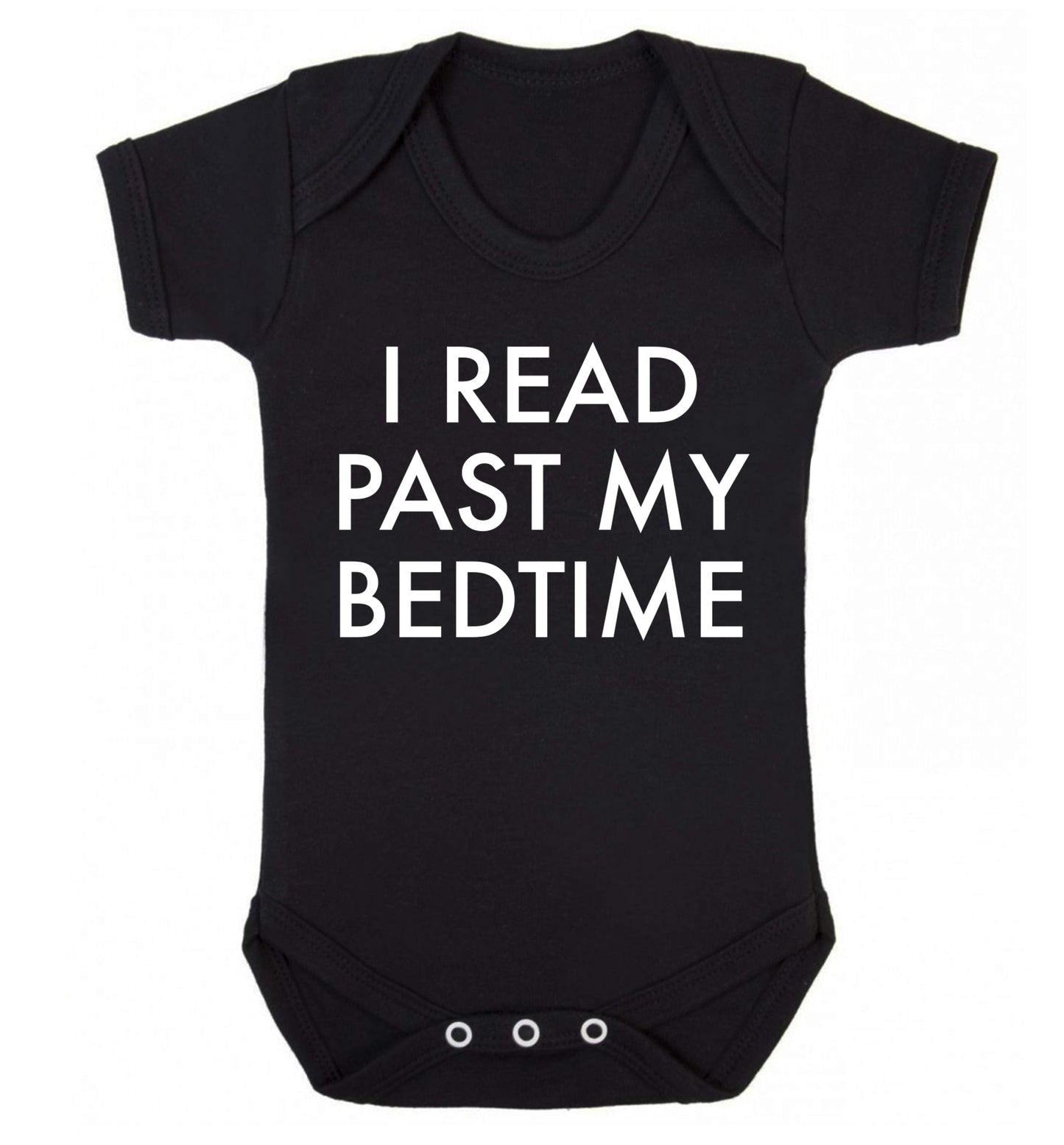I read past my bedtime Baby Vest black 18-24 months