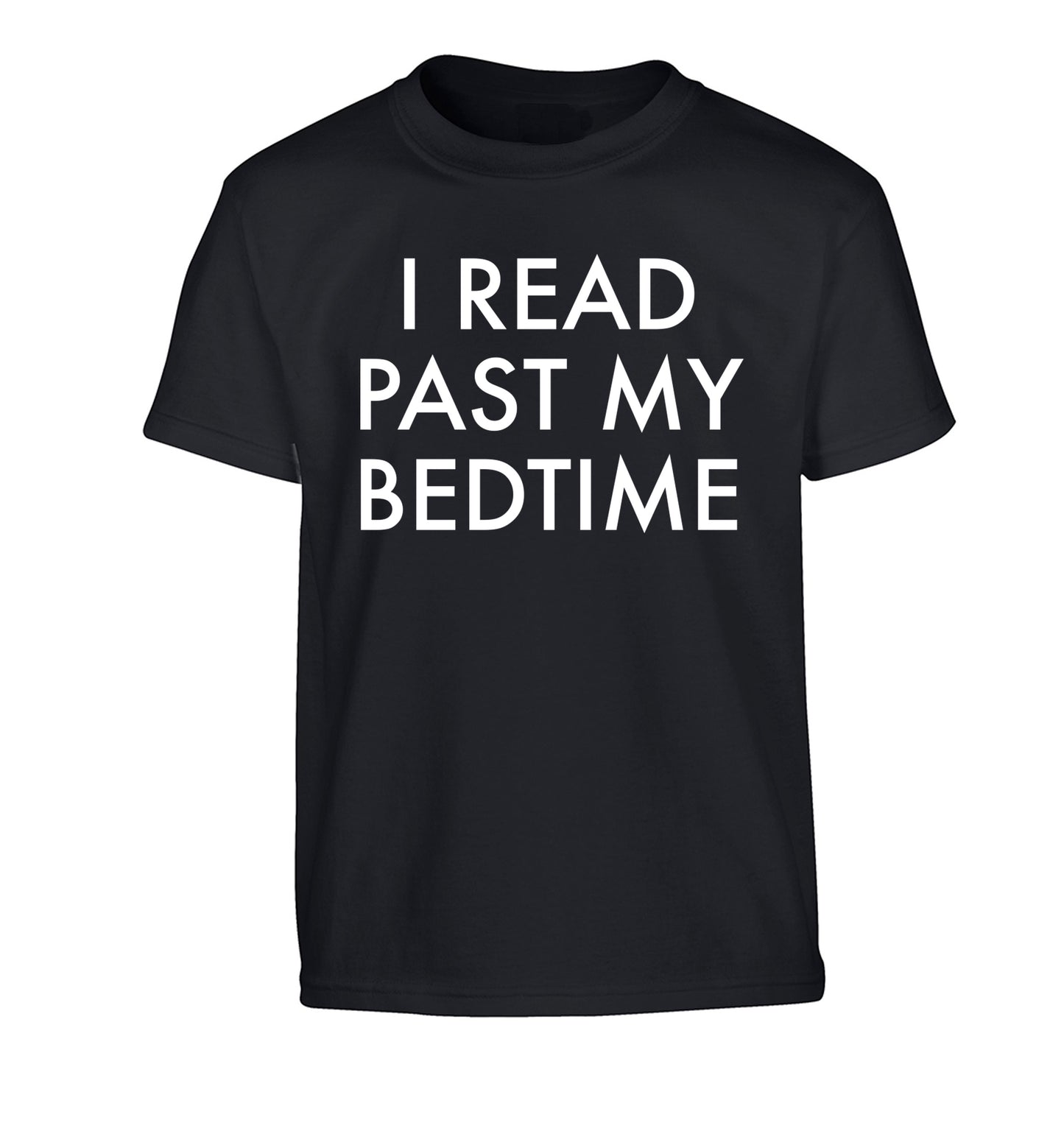 I read past my bedtime Children's black Tshirt 12-14 Years