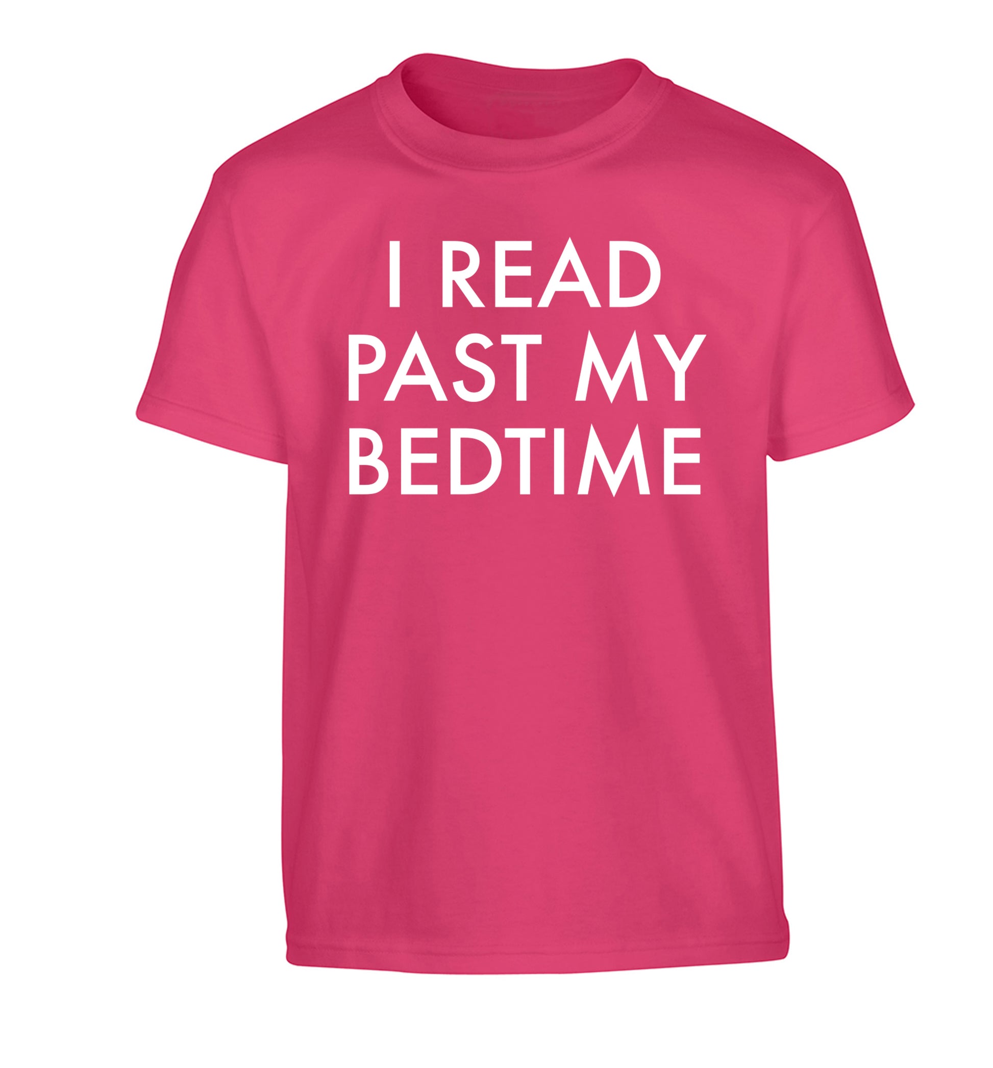I read past my bedtime Children's pink Tshirt 12-14 Years