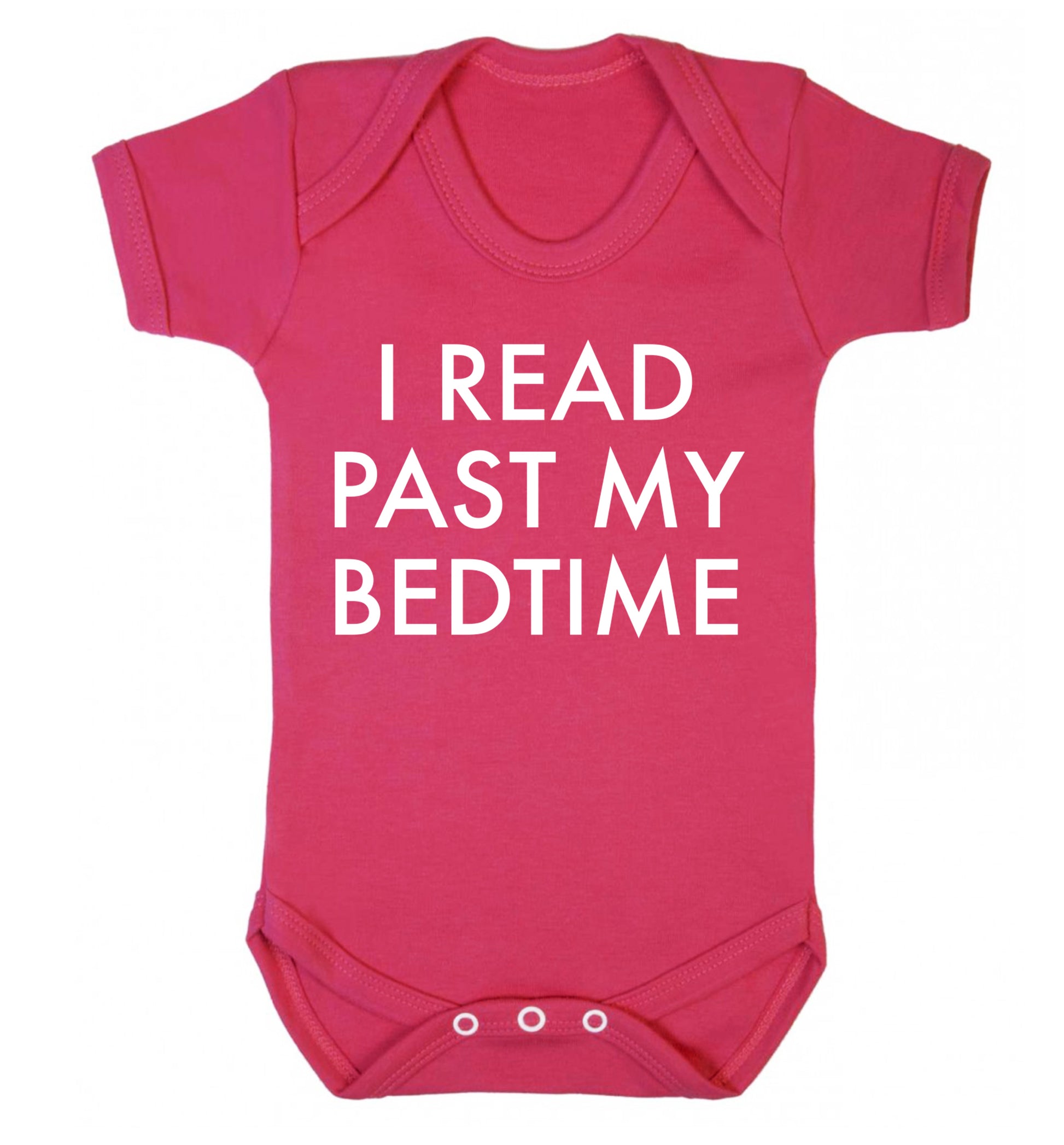 I read past my bedtime Baby Vest dark pink 18-24 months