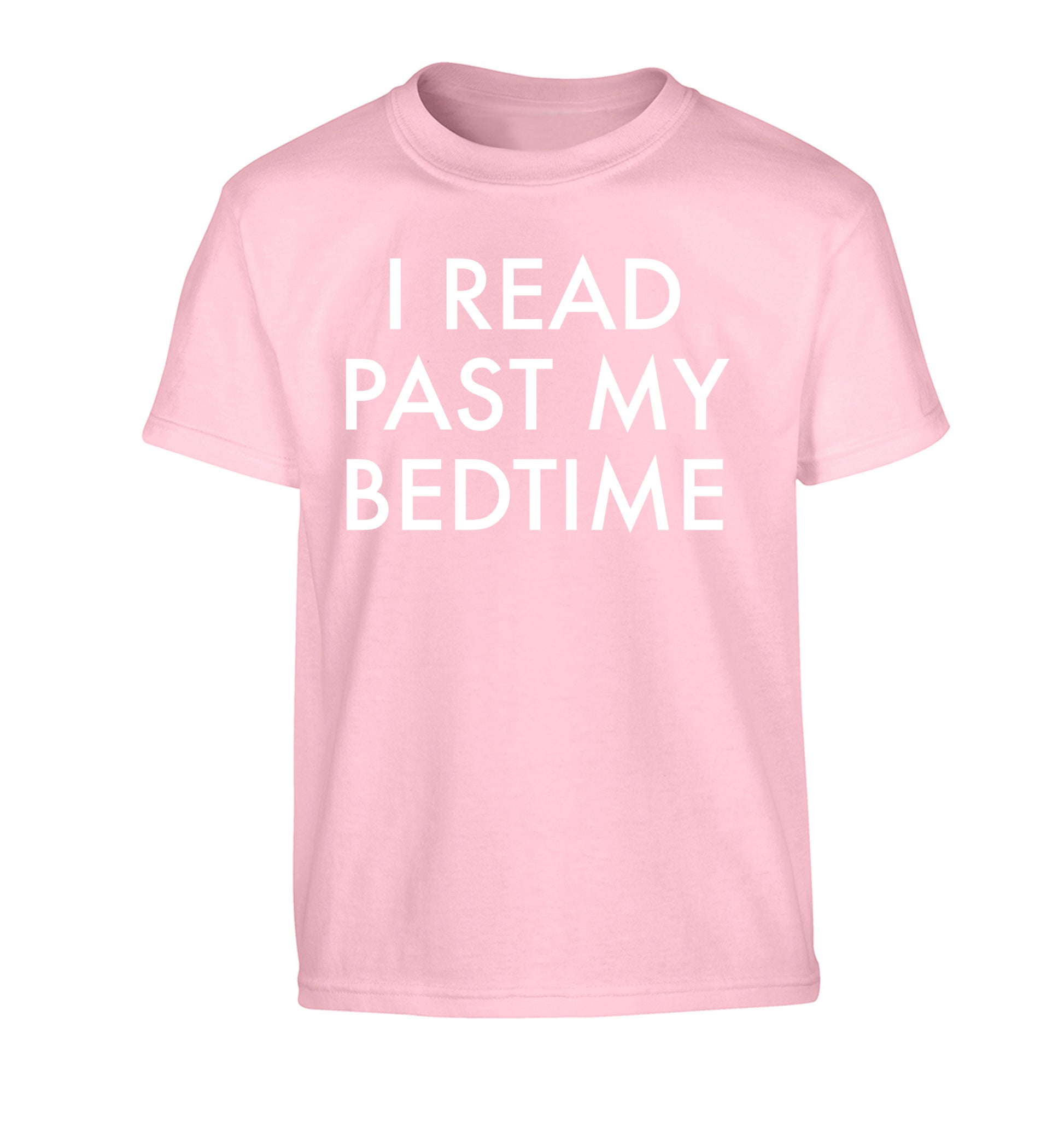 I read past my bedtime Children's light pink Tshirt 12-14 Years