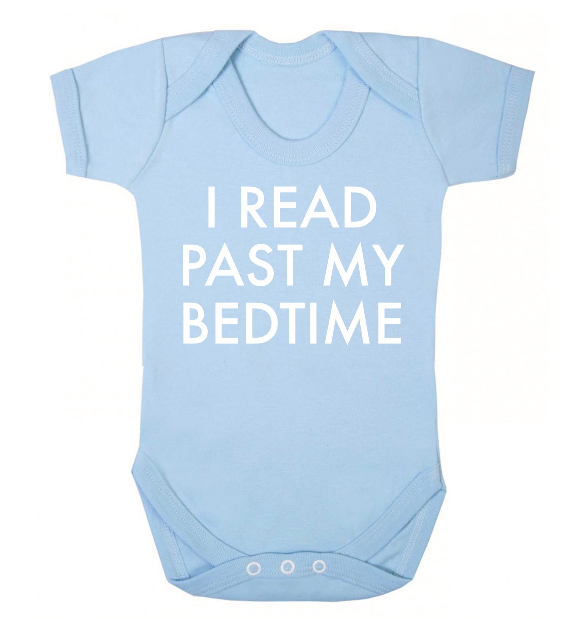 I read past my bedtime Baby Vest pale blue 18-24 months