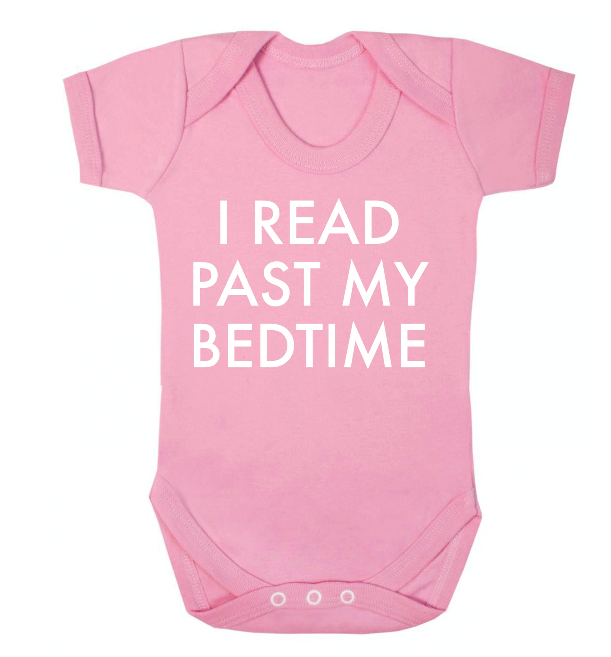 I read past my bedtime Baby Vest pale pink 18-24 months