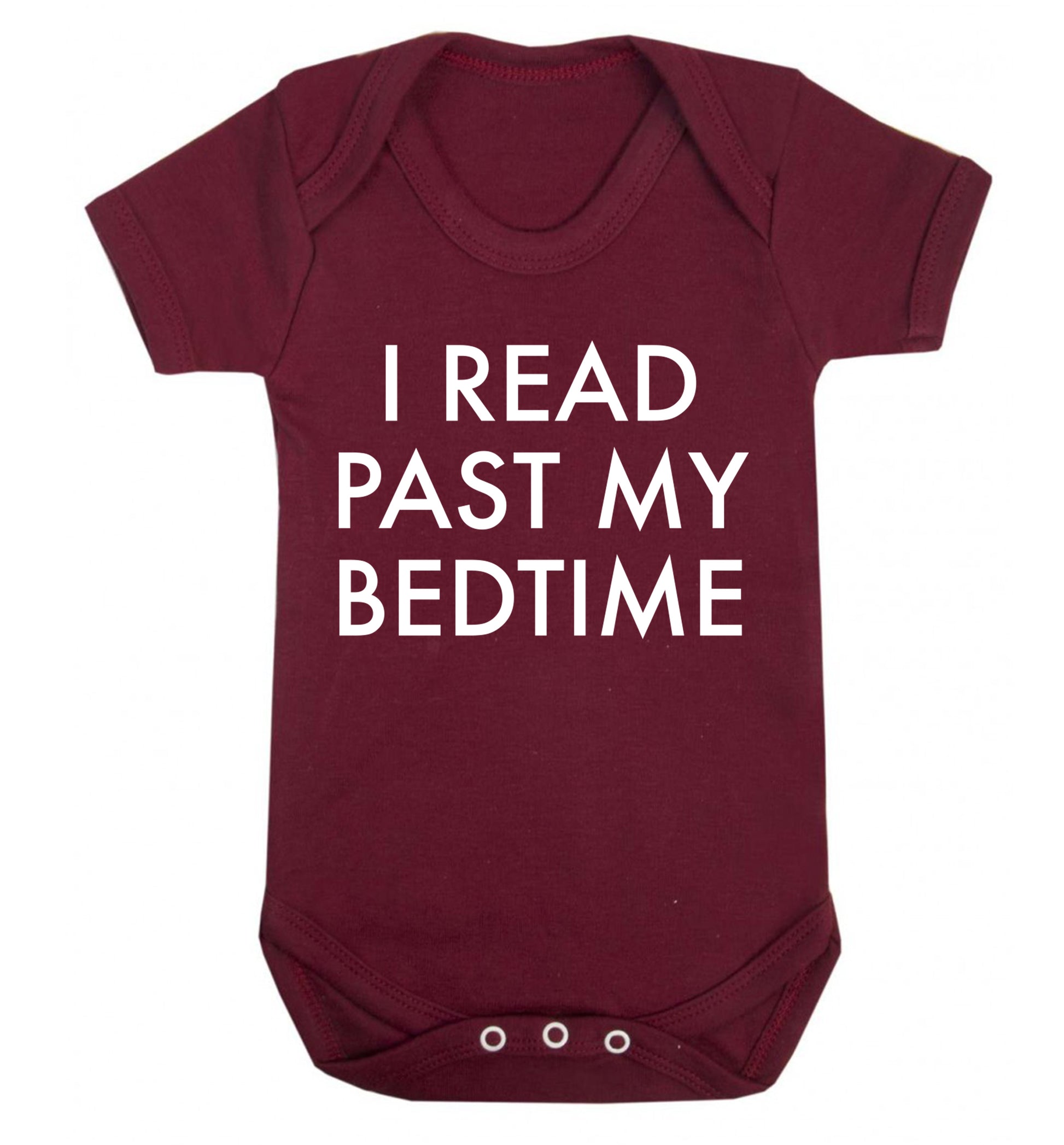 I read past my bedtime Baby Vest maroon 18-24 months
