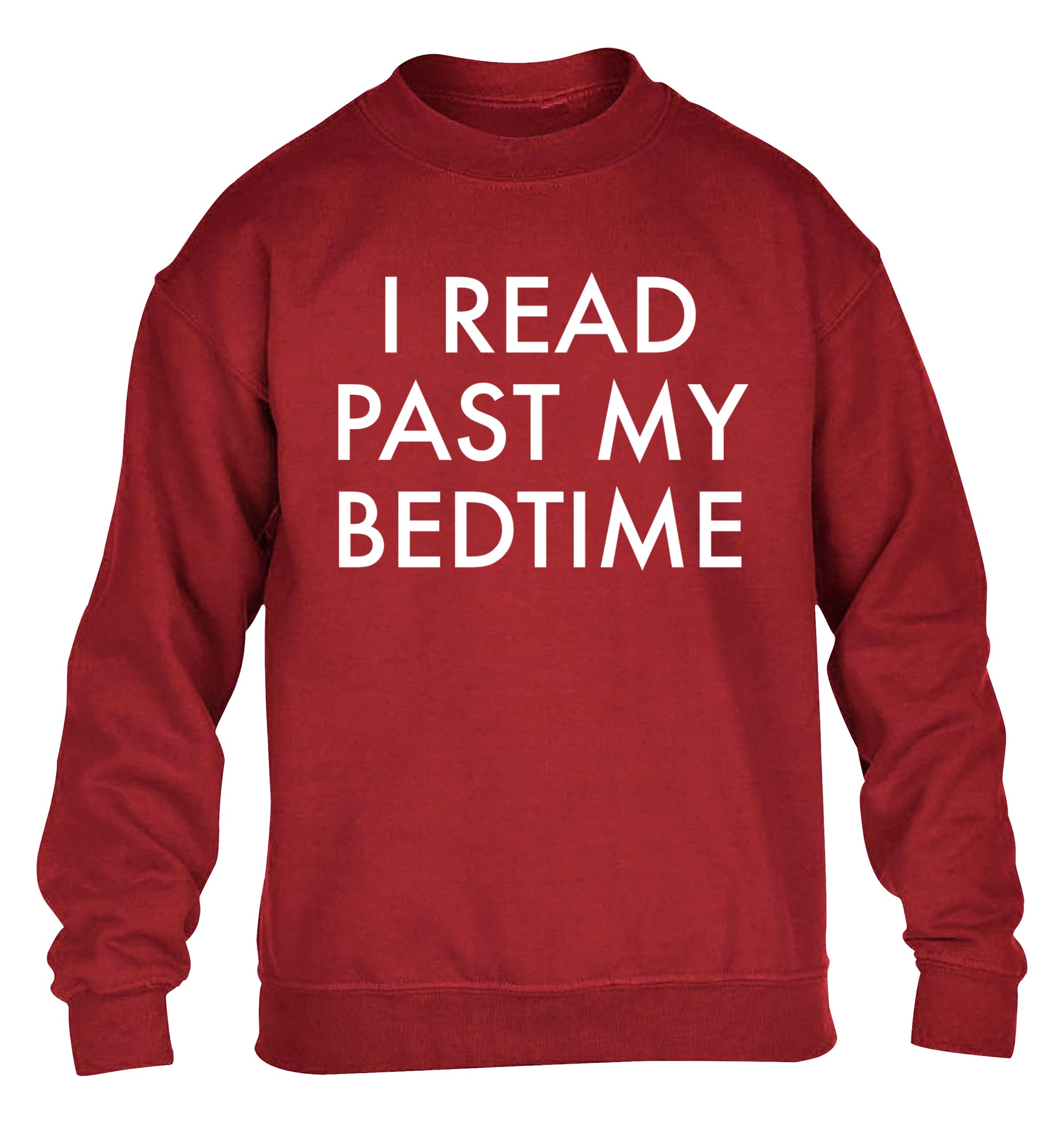 I read past my bedtime children's grey sweater 12-14 Years