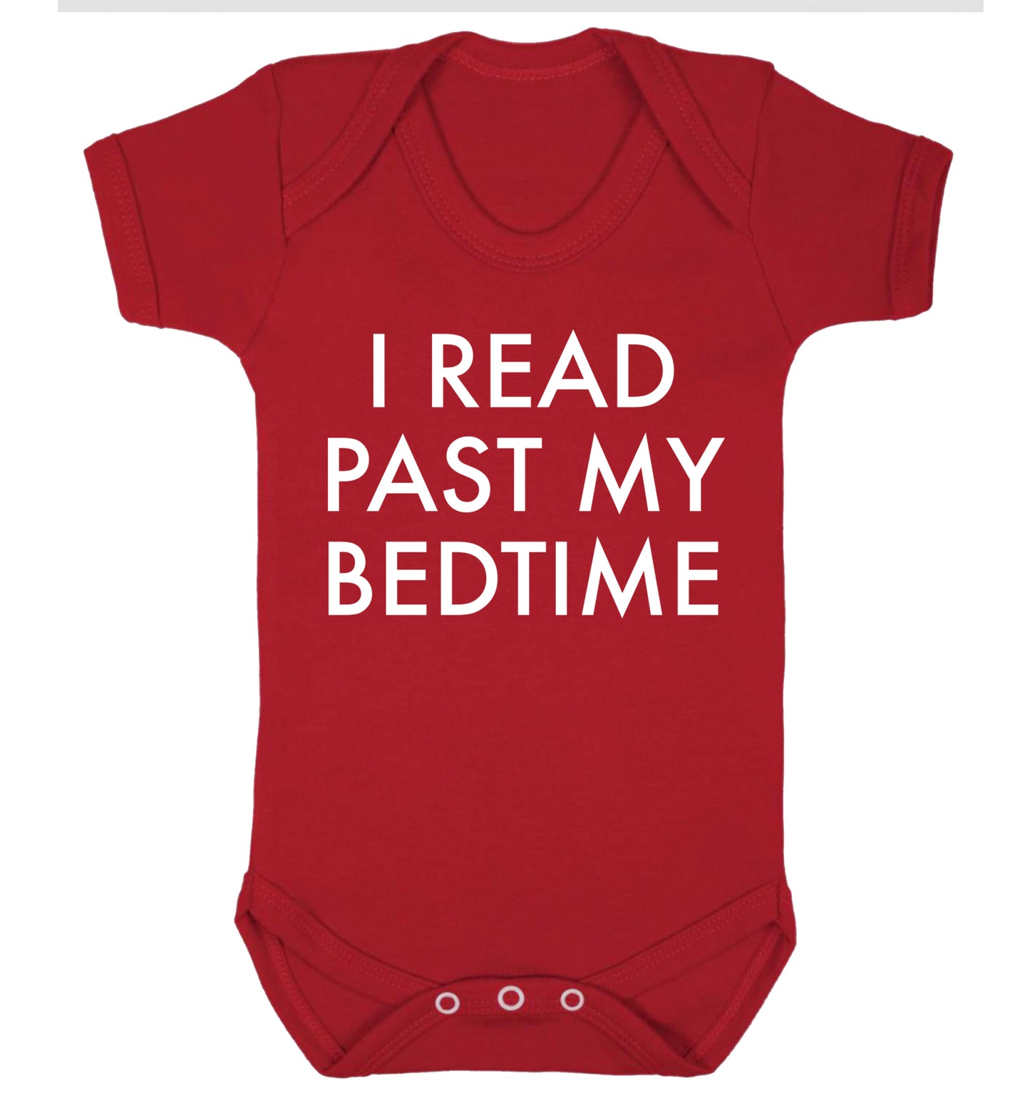 I read past my bedtime Baby Vest red 18-24 months