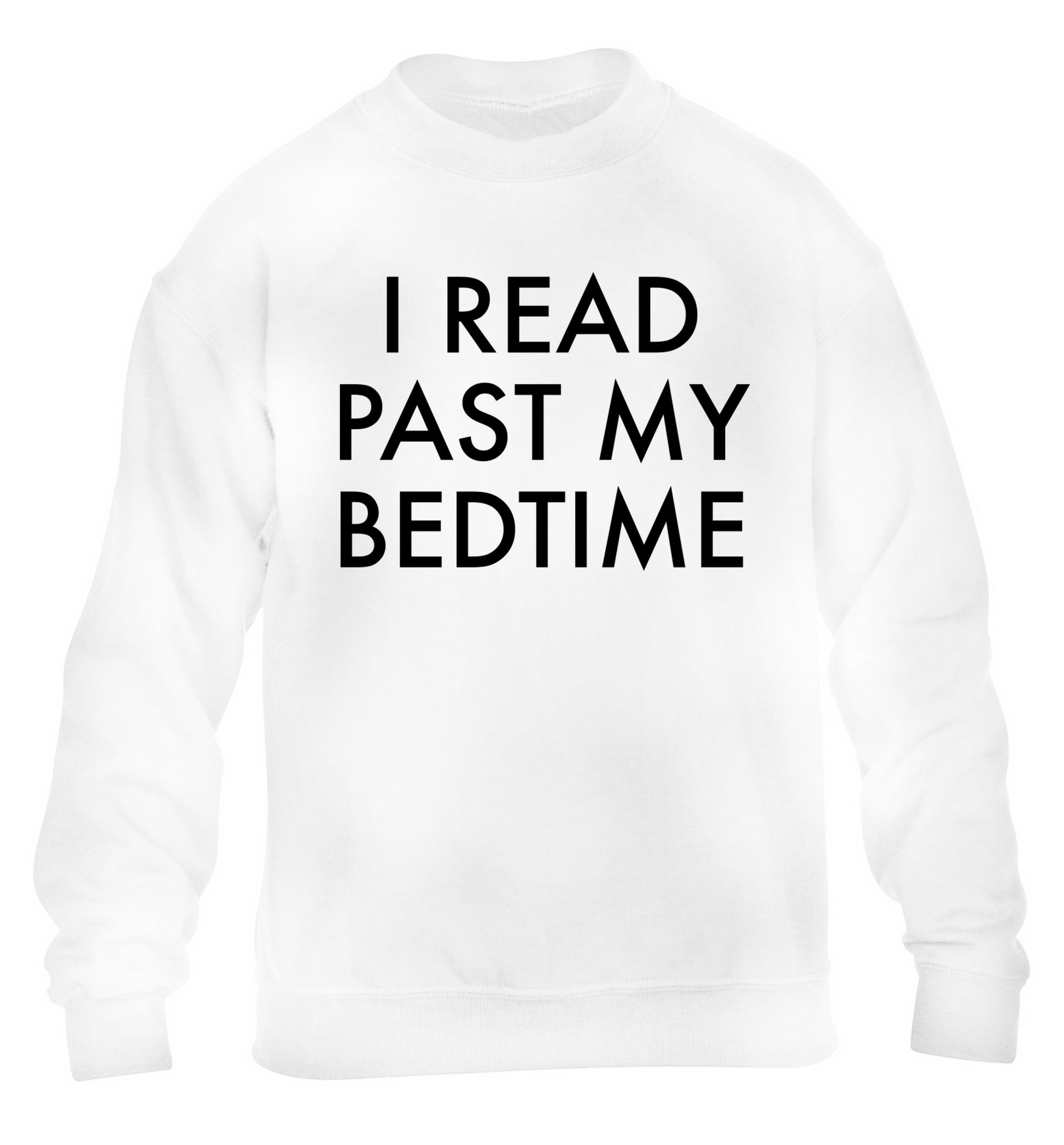 I read past my bedtime children's white sweater 12-14 Years