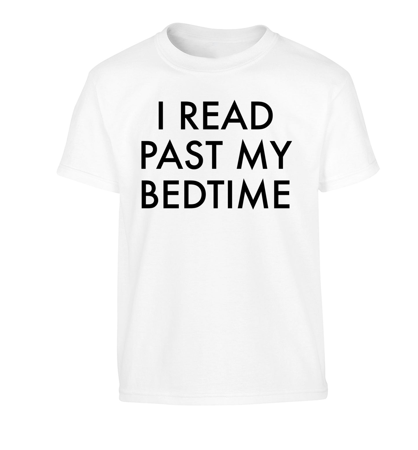 I read past my bedtime Children's white Tshirt 12-14 Years