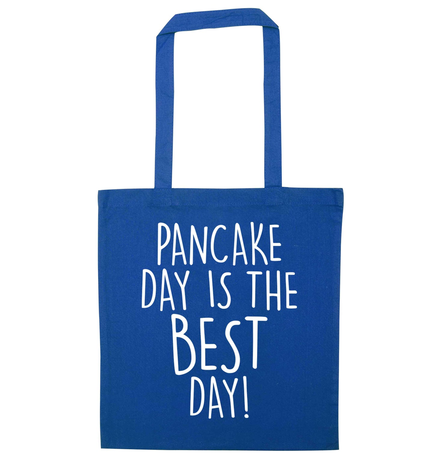 Pancake day is the best day blue tote bag