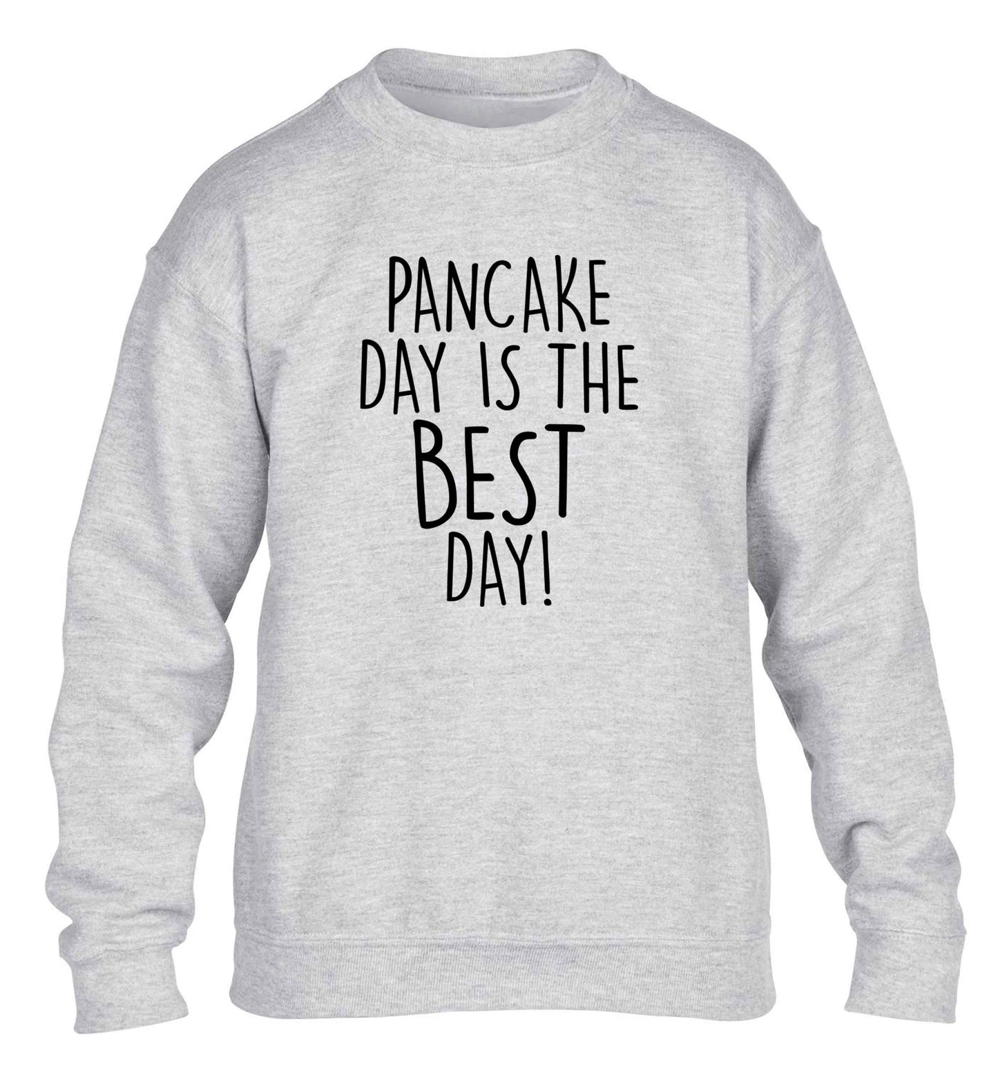 Pancake day is the best day children's grey sweater 12-13 Years