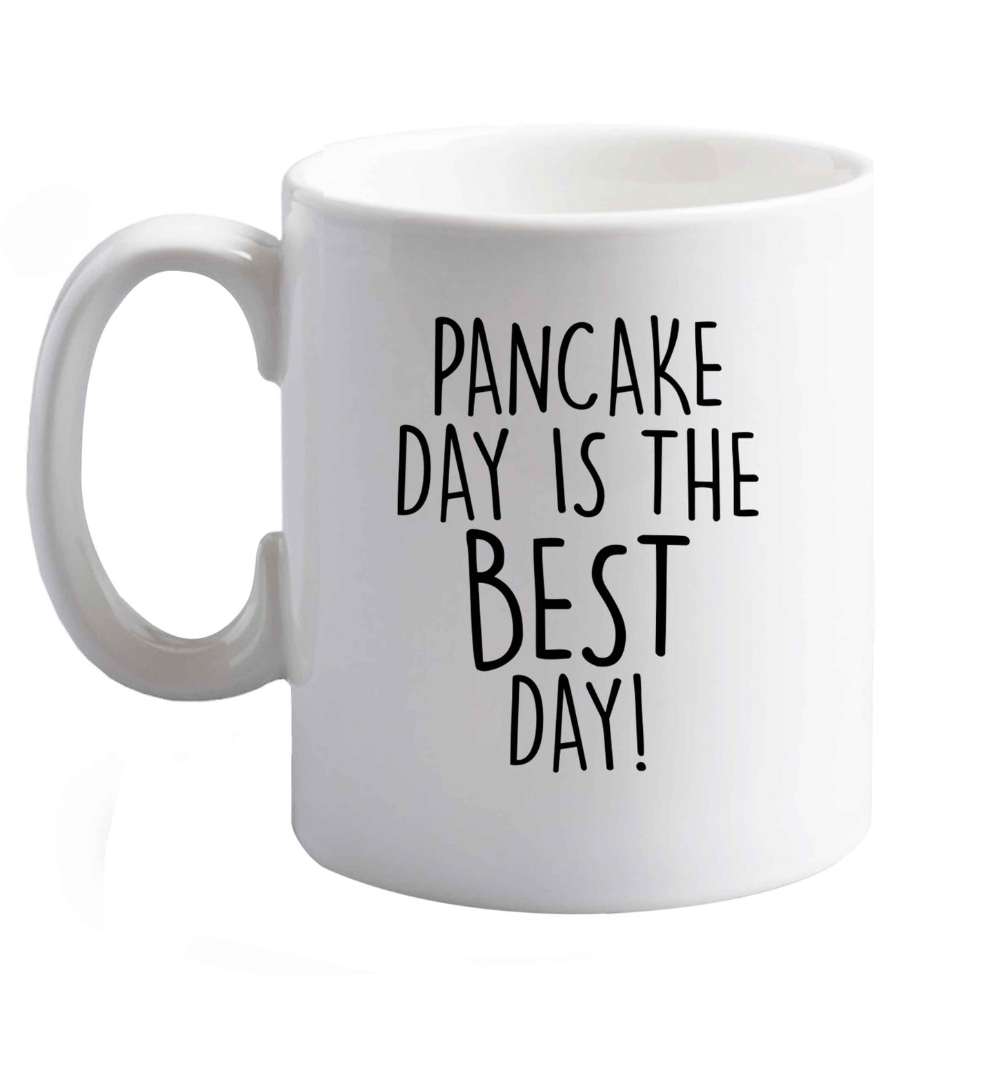 10 oz Pancake Day is the Best Day ceramic mug right handed