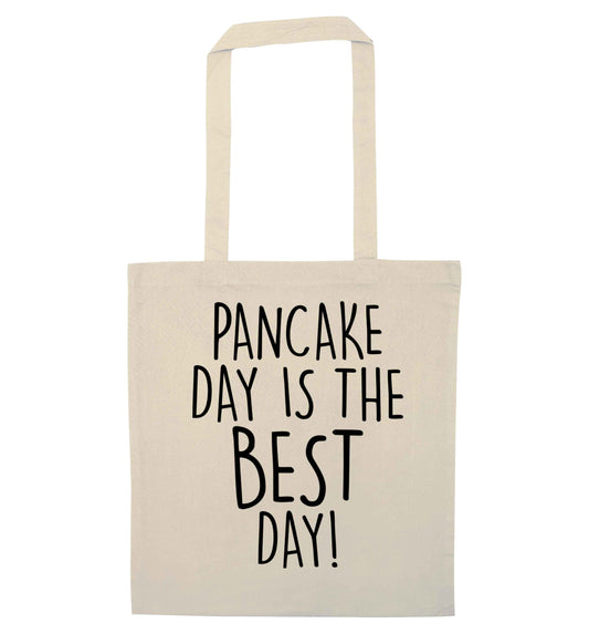 Pancake day is the best day natural tote bag