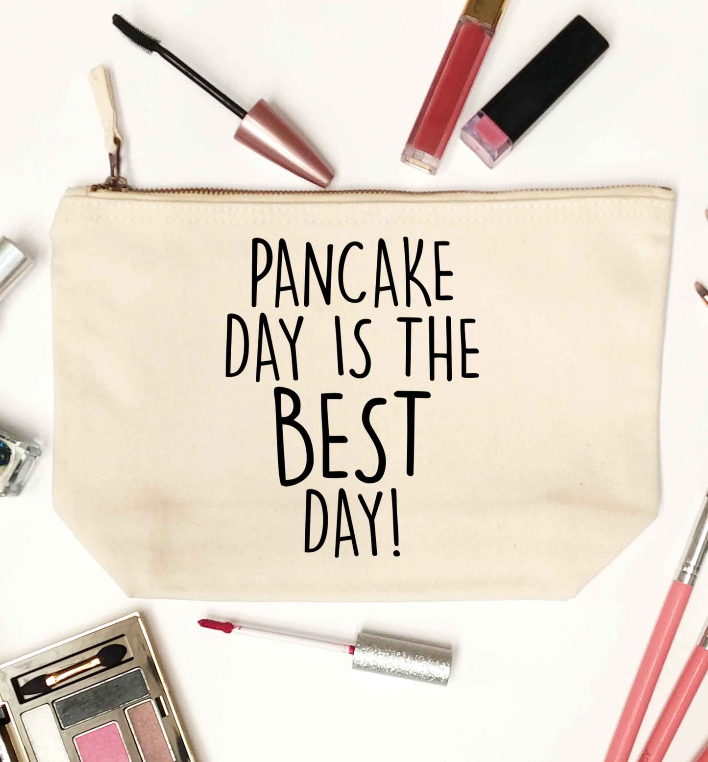 Pancake day is the best day natural makeup bag