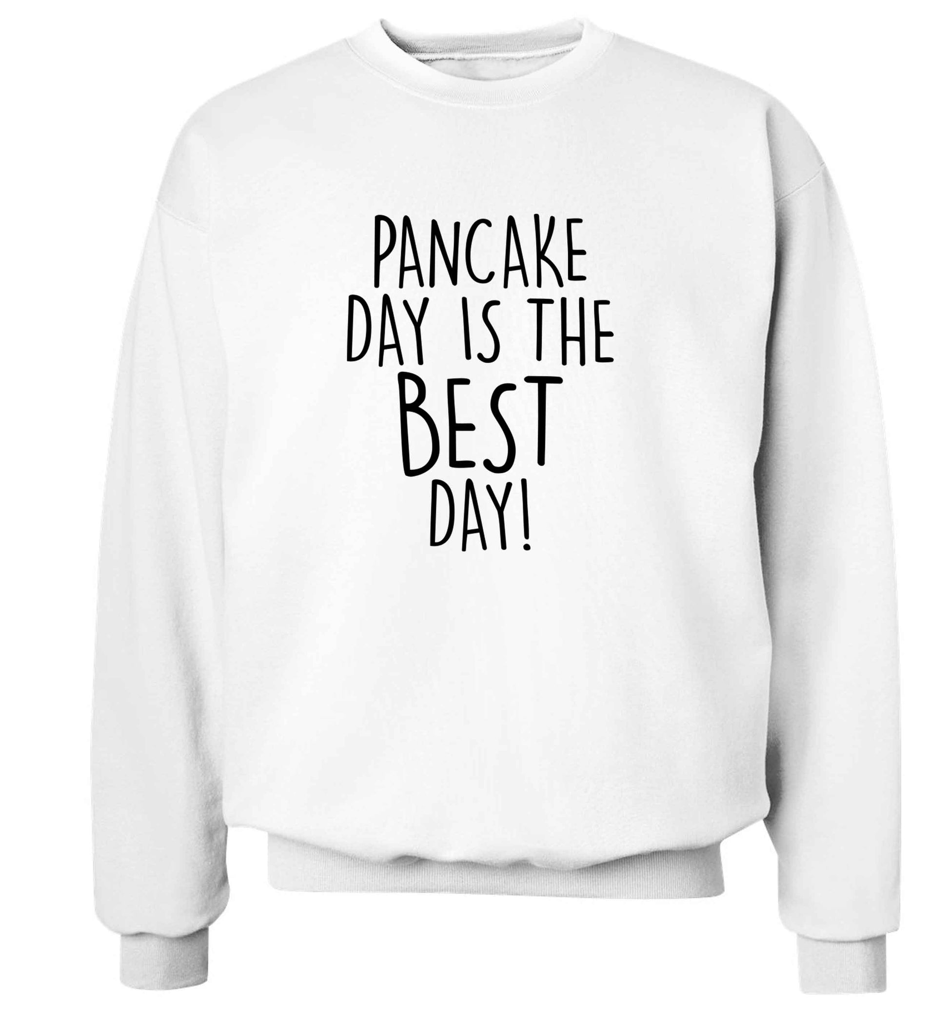 Pancake day is the best day adult's unisex white sweater 2XL