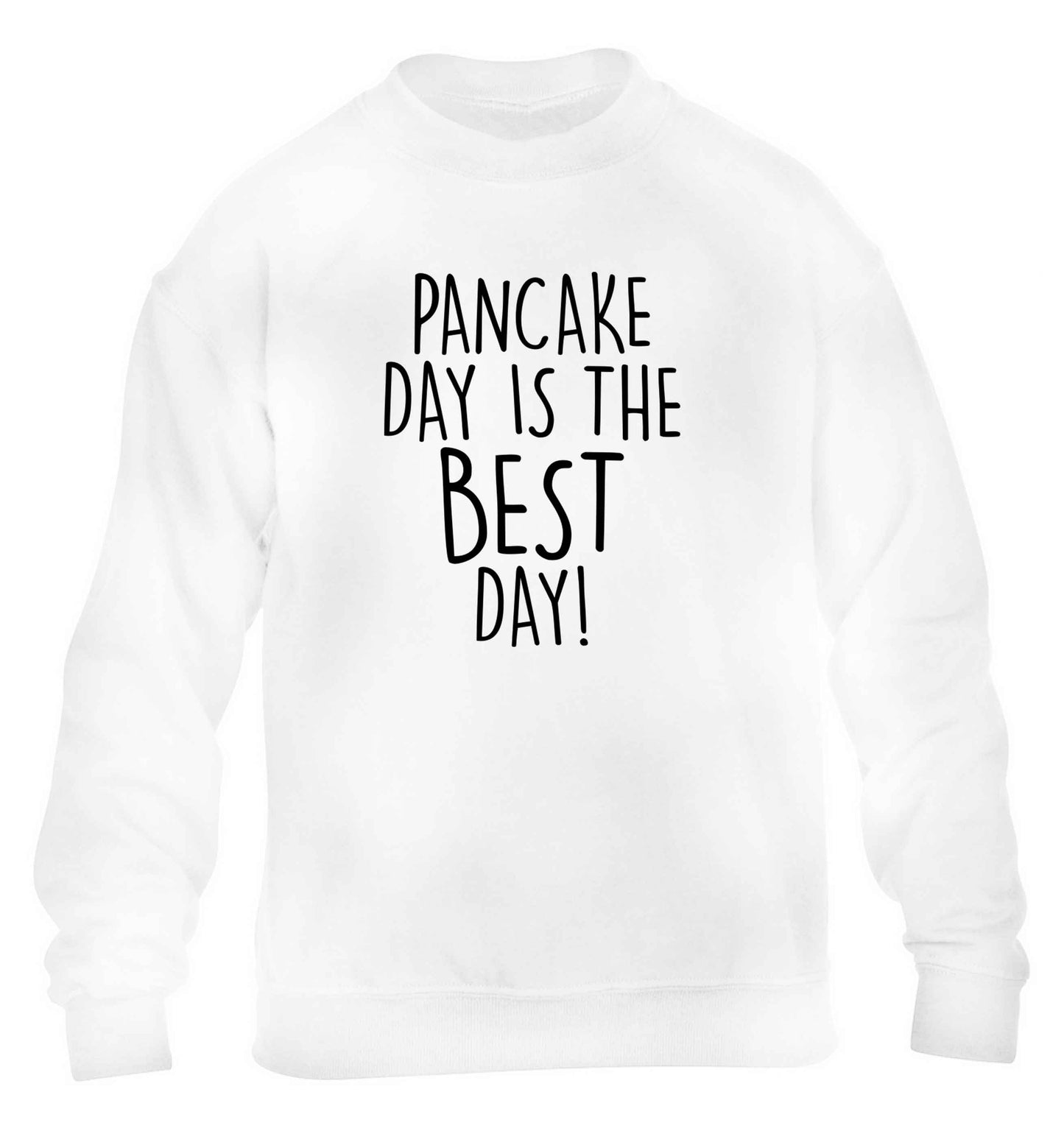 Pancake day is the best day children's white sweater 12-13 Years