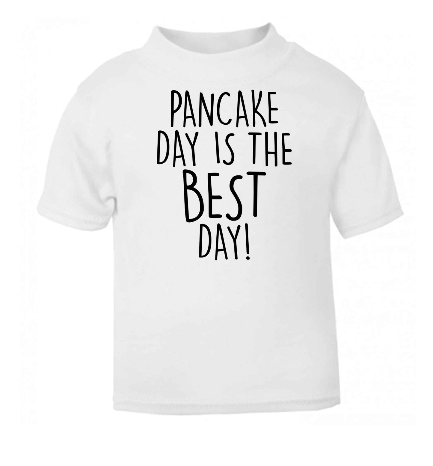 Pancake day is the best day white baby toddler Tshirt 2 Years