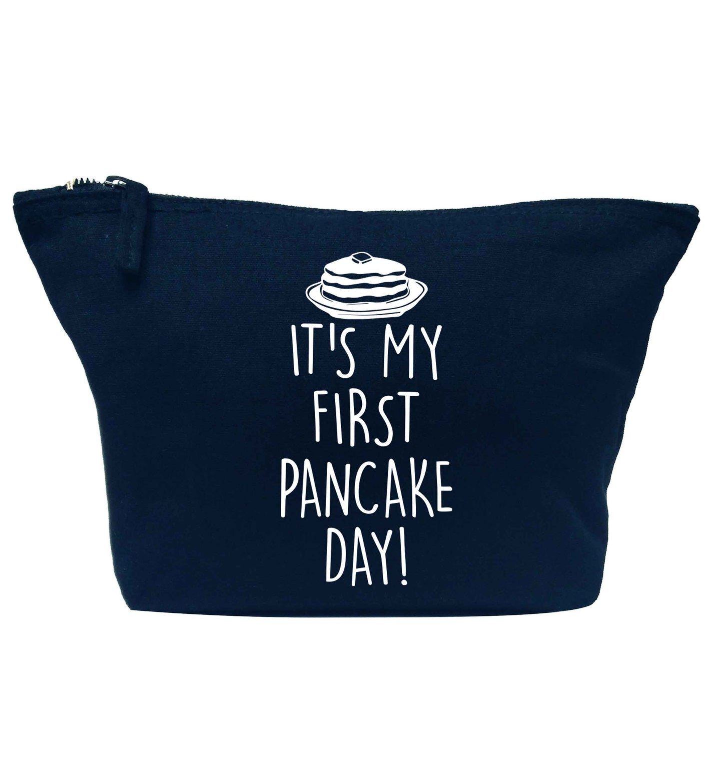 It's my first pancake day navy makeup bag