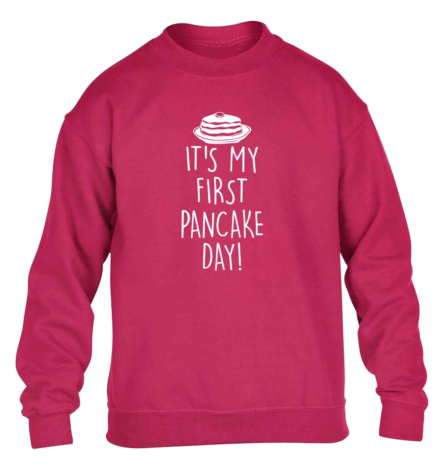 It's my first pancake day children's pink sweater 12-13 Years