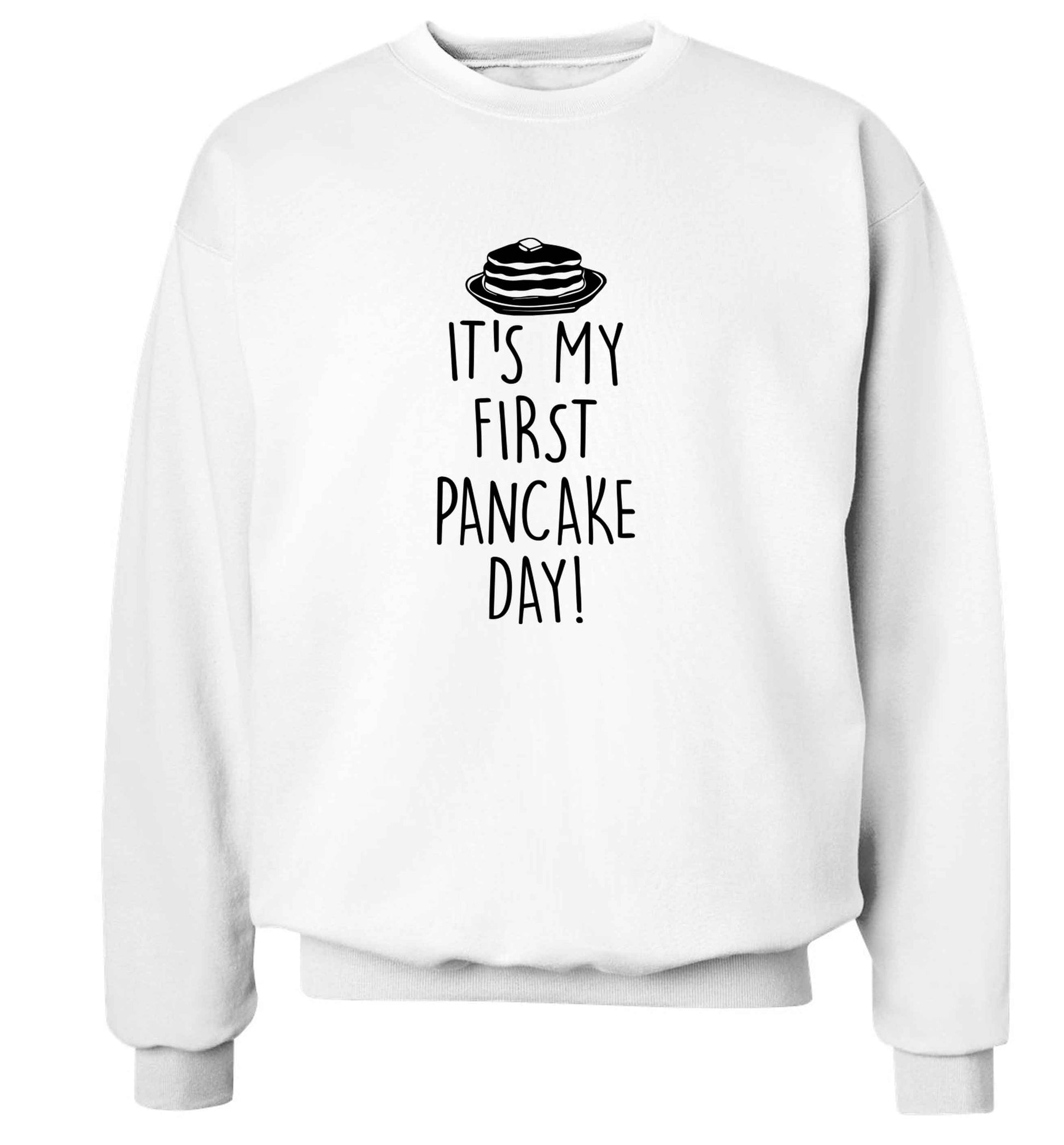 It's my first pancake day adult's unisex white sweater 2XL