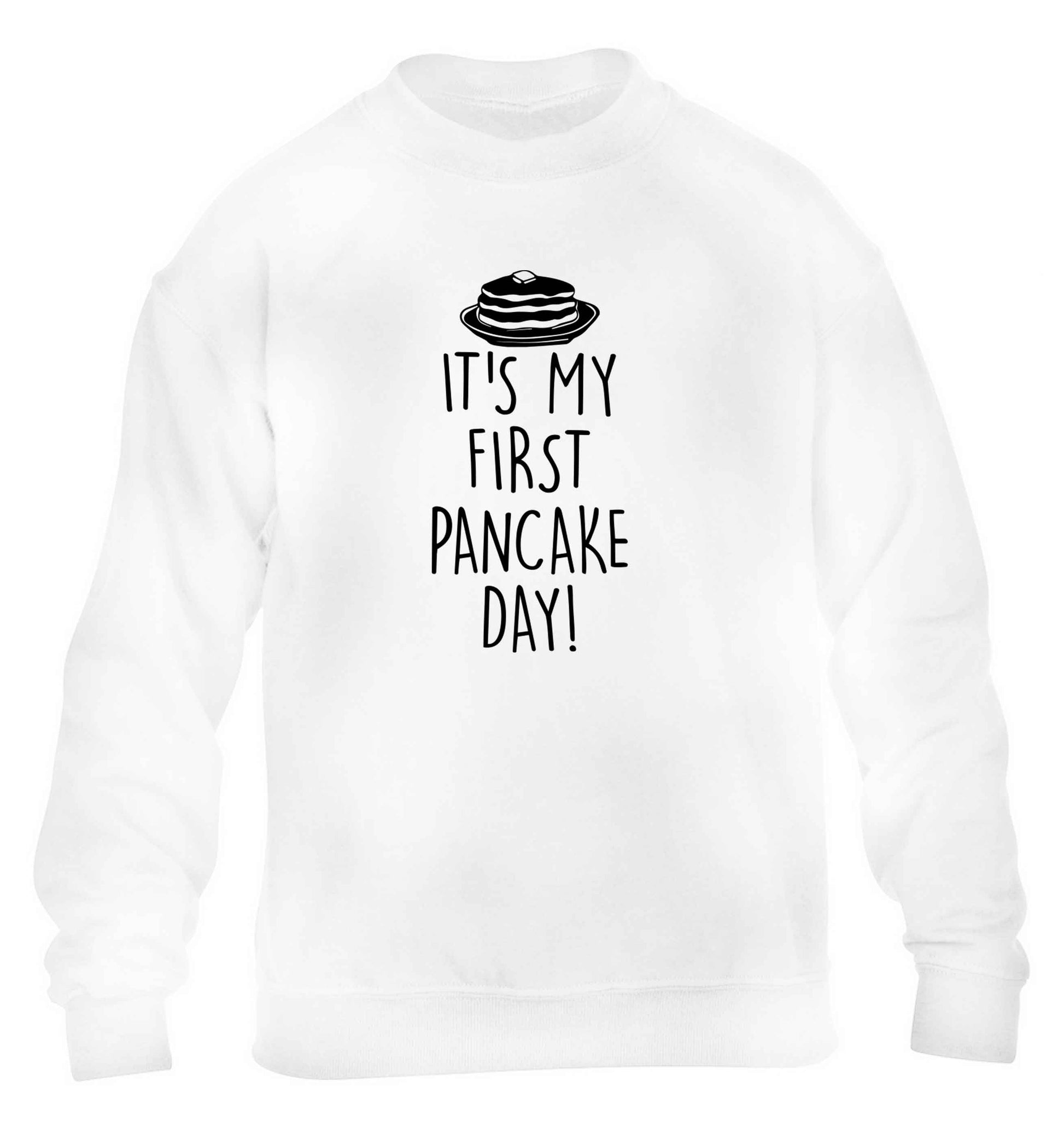It's my first pancake day children's white sweater 12-13 Years