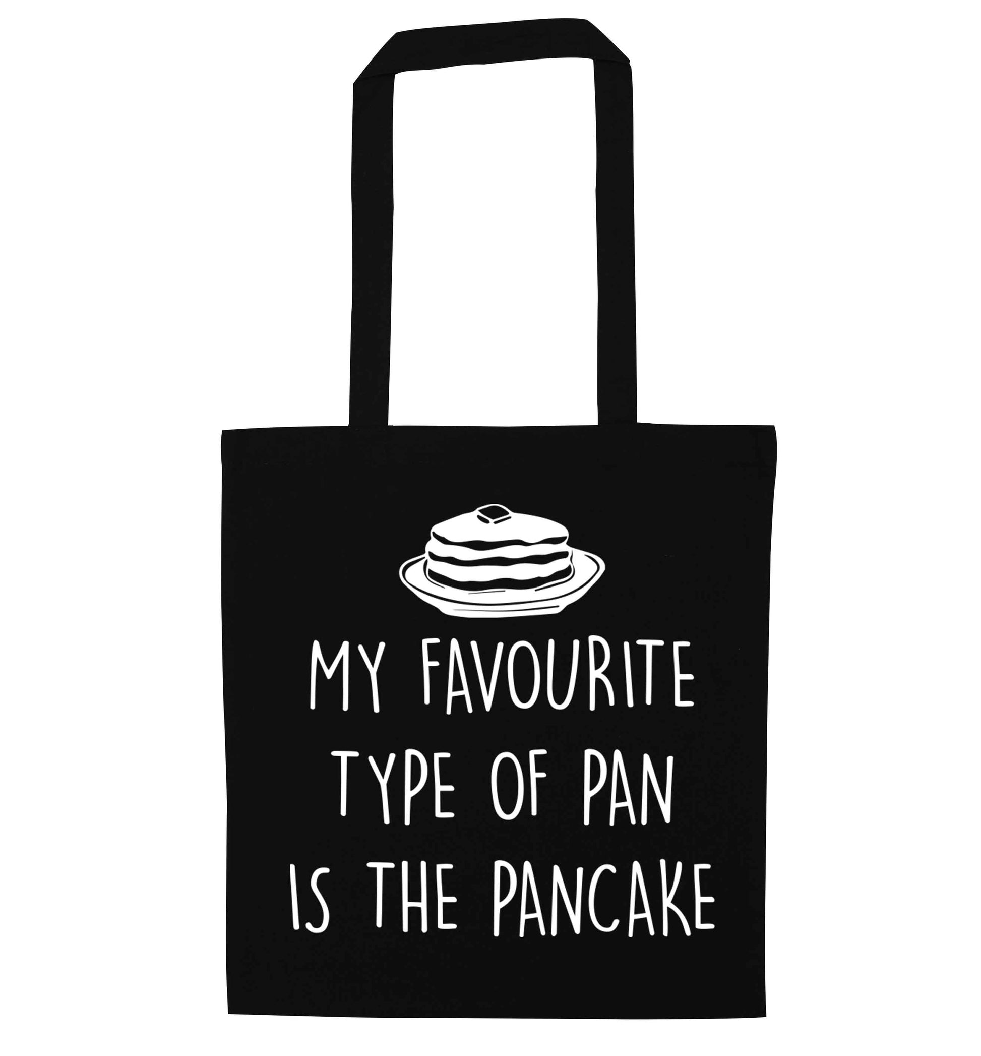 My favourite type of pan is the pancake black tote bag