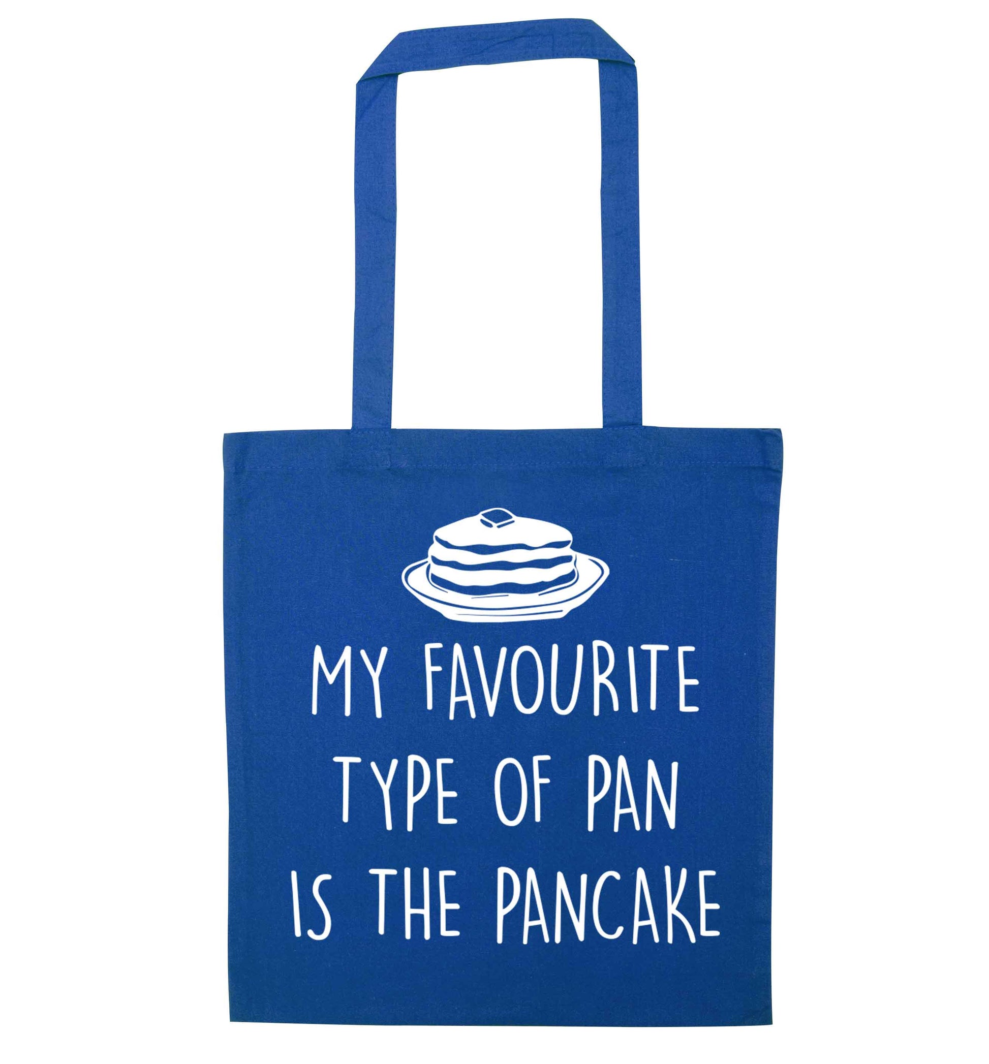 My favourite type of pan is the pancake blue tote bag