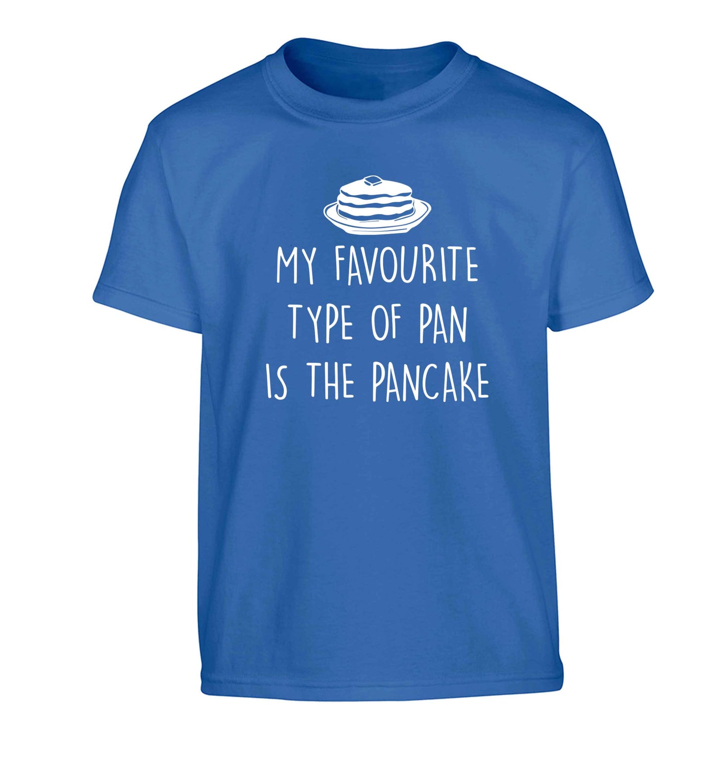 My favourite type of pan is the pancake Children's blue Tshirt 12-13 Years