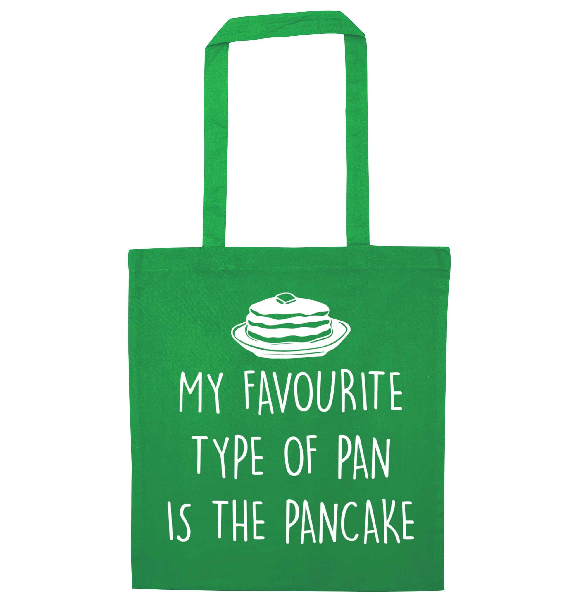 My favourite type of pan is the pancake green tote bag